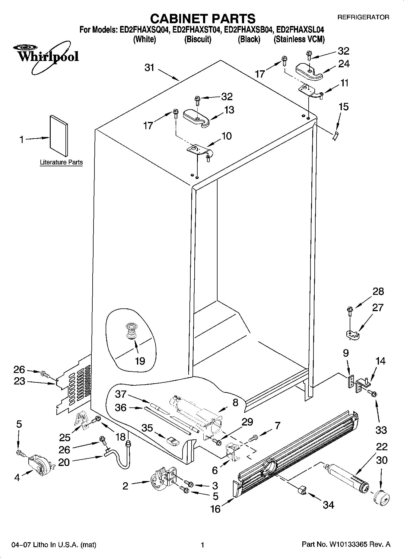 01 - CABINET PARTS