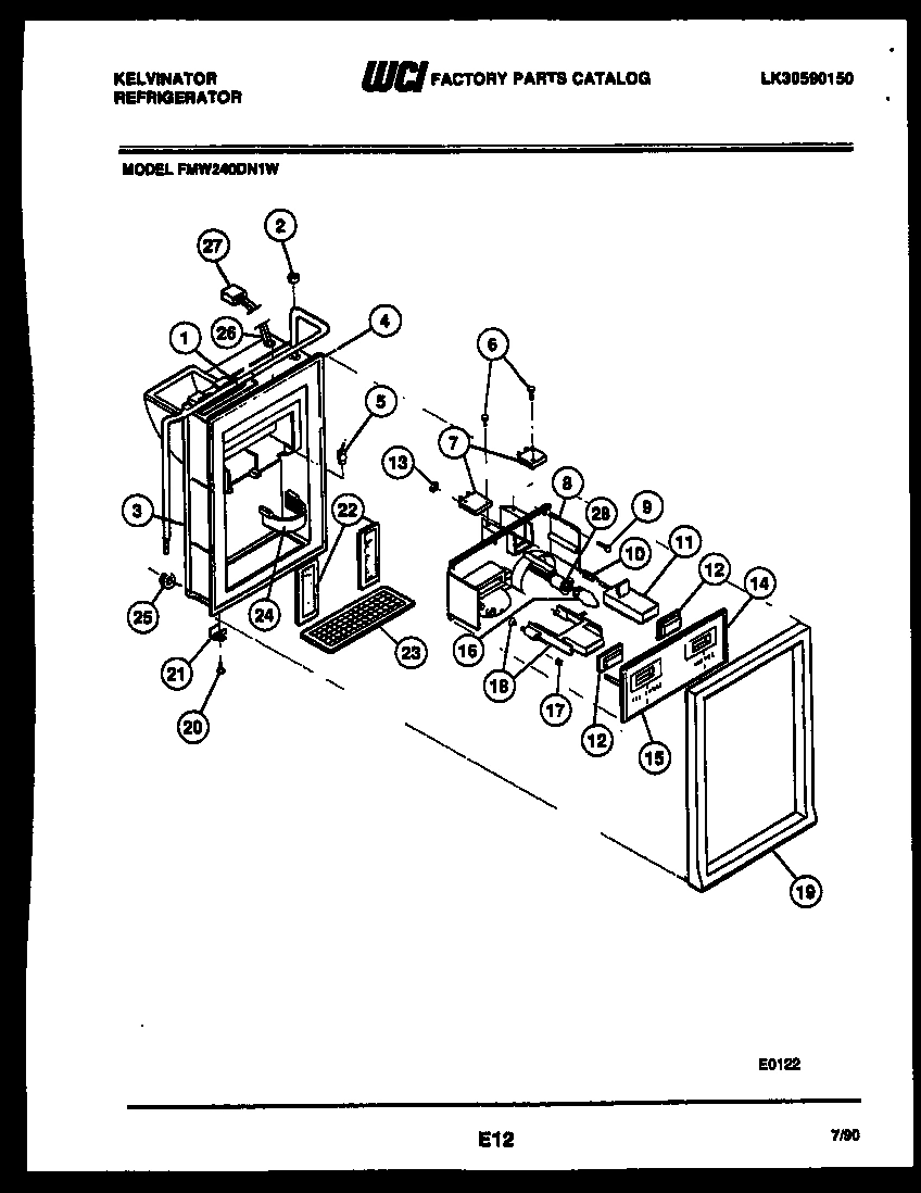 07 - ICE DOOR, DISPENSER AND WATER TANK
