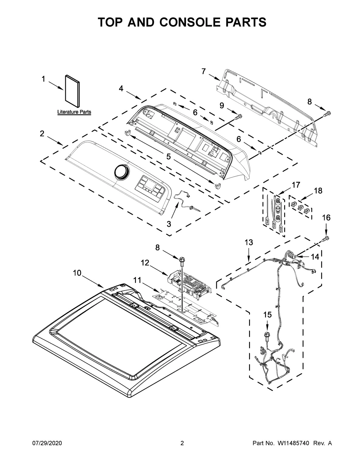 02 - TOP AND CONSOLE PARTS
