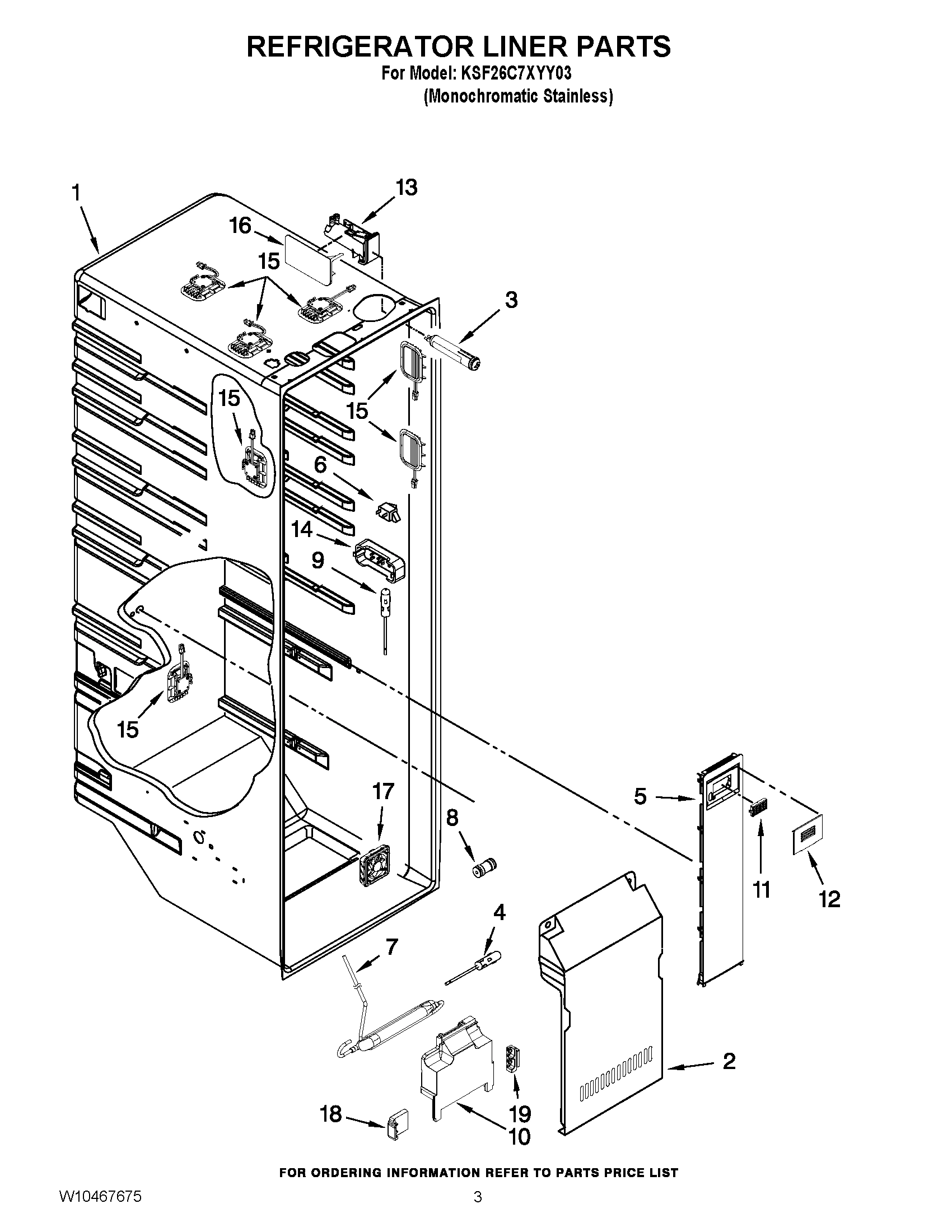 02 - REFRIGERATOR LINER PARTS
