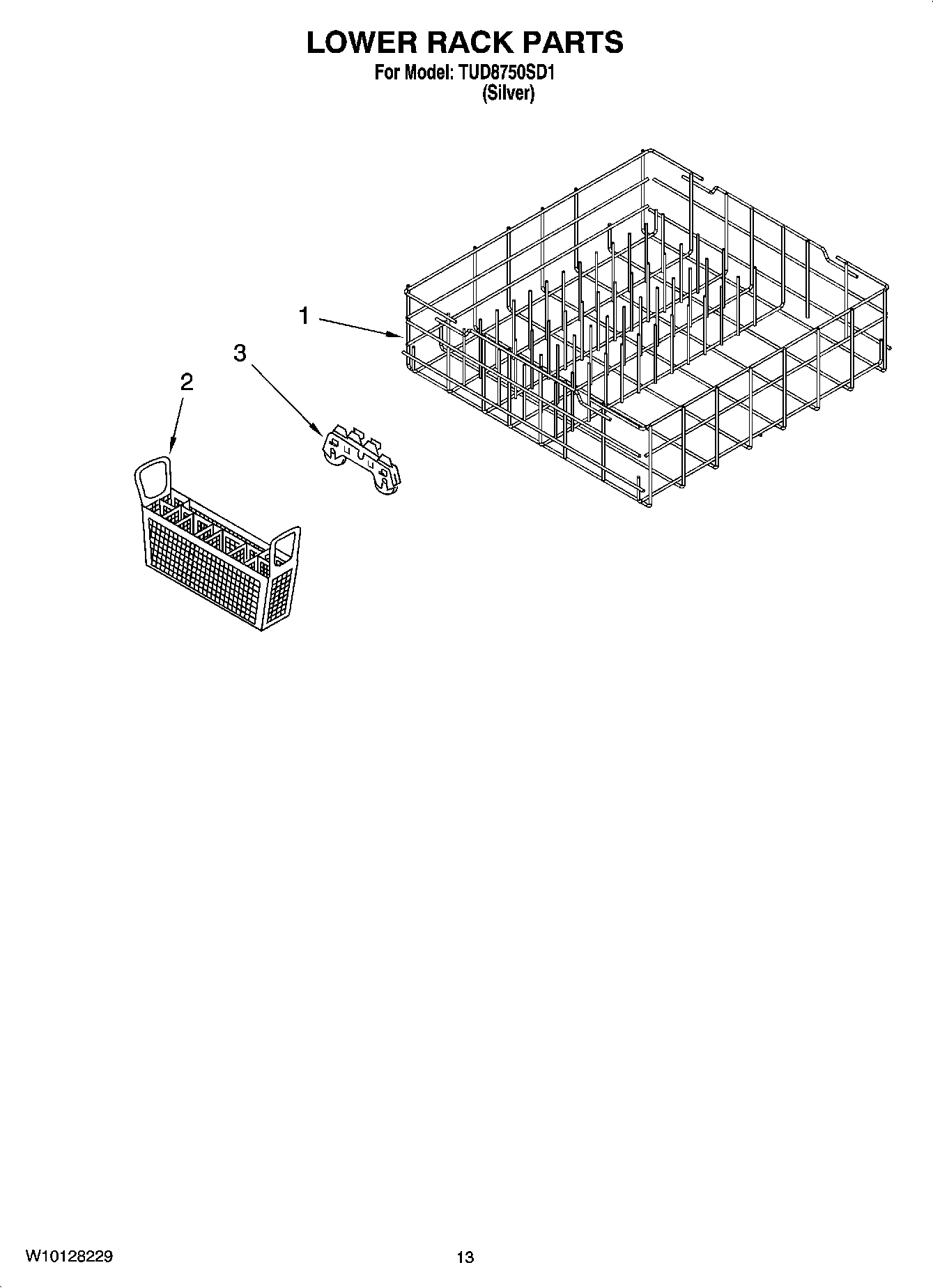 11 - LOWER RACK PARTS, OPTIONAL PARTS (NOT INCLUDED)