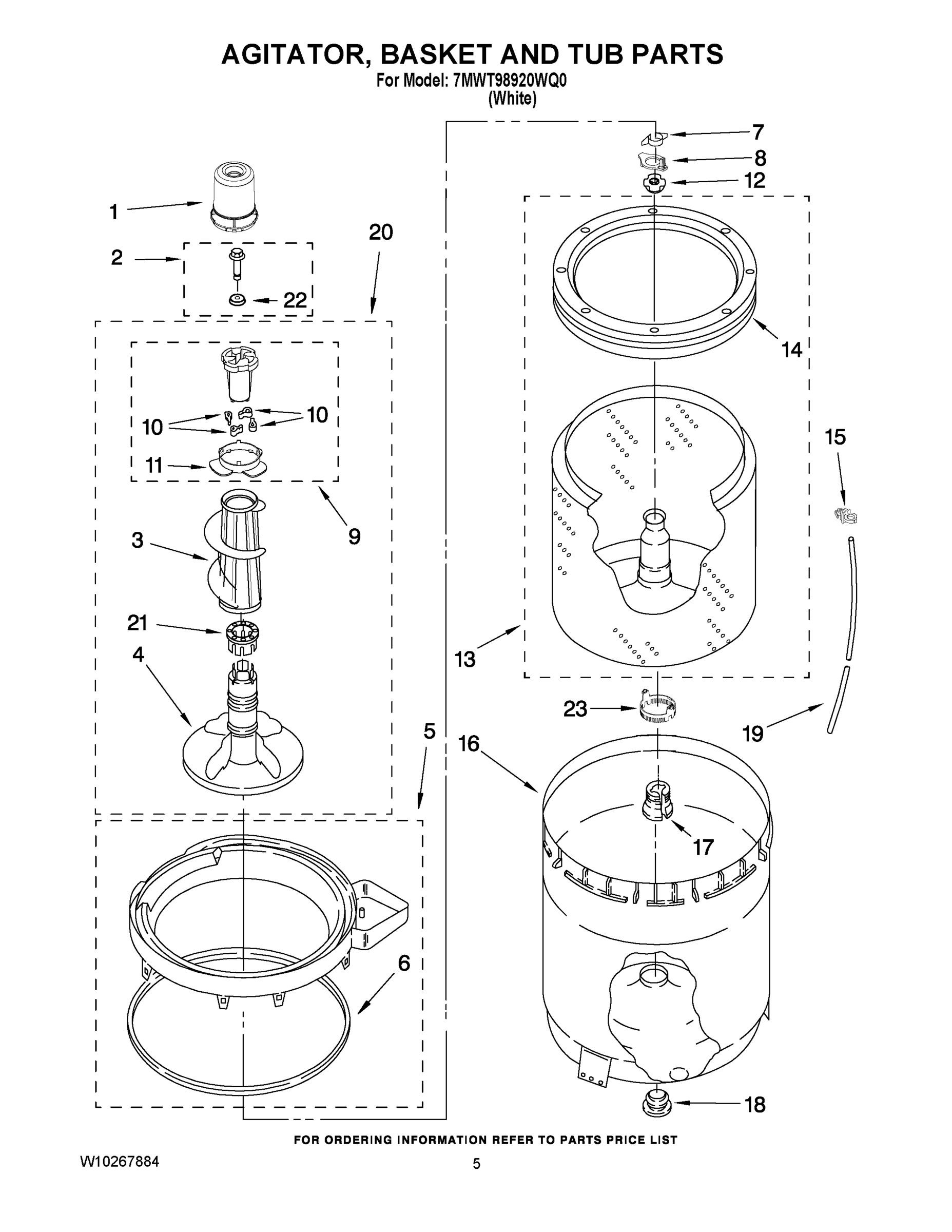 03 - AGITATOR, BASKET AND TUB PARTS