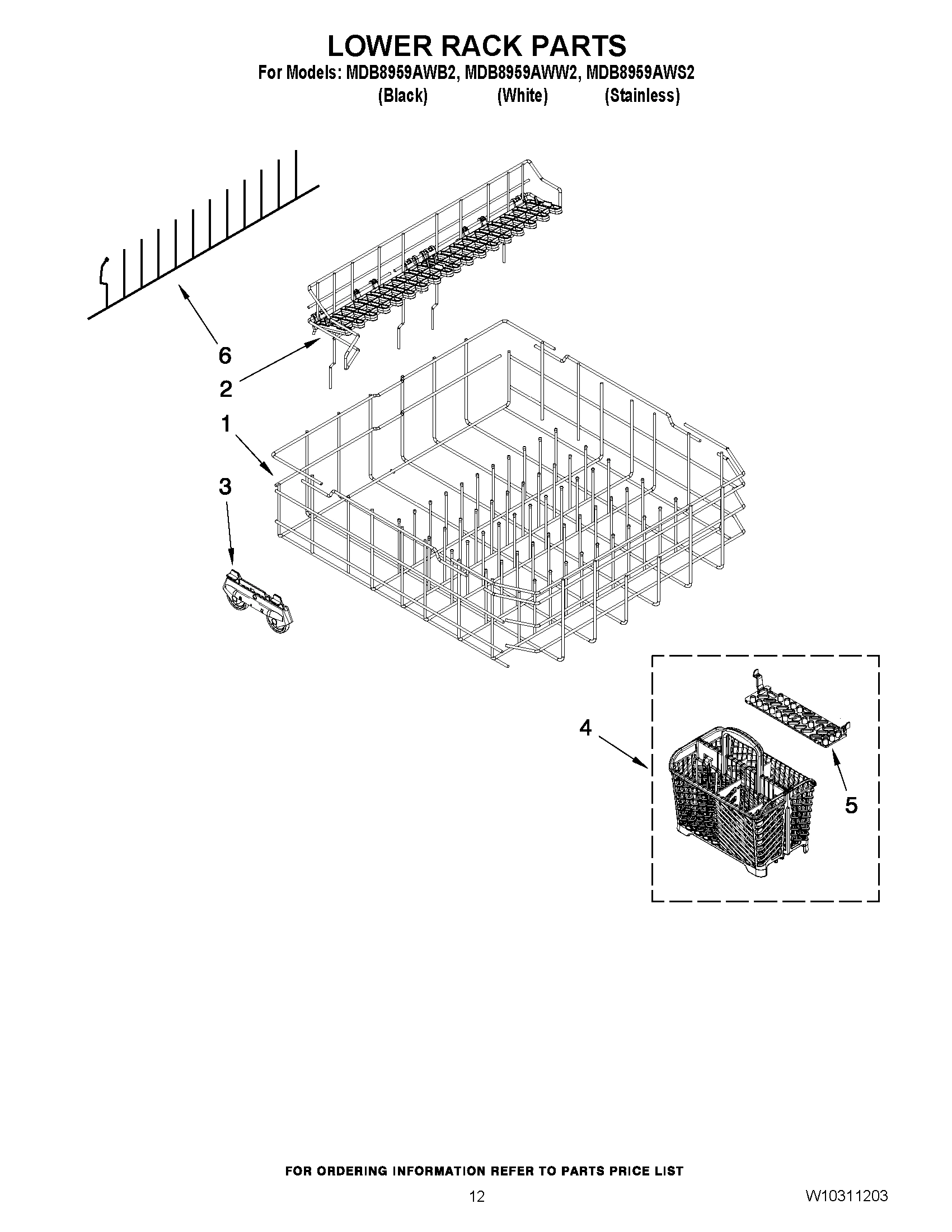 10 - LOWER RACK PARTS