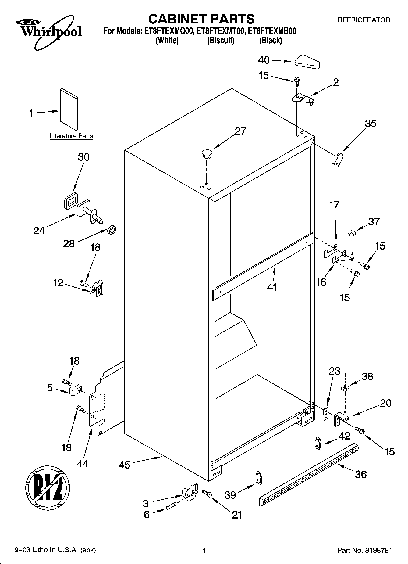 01 - CABINET PARTS