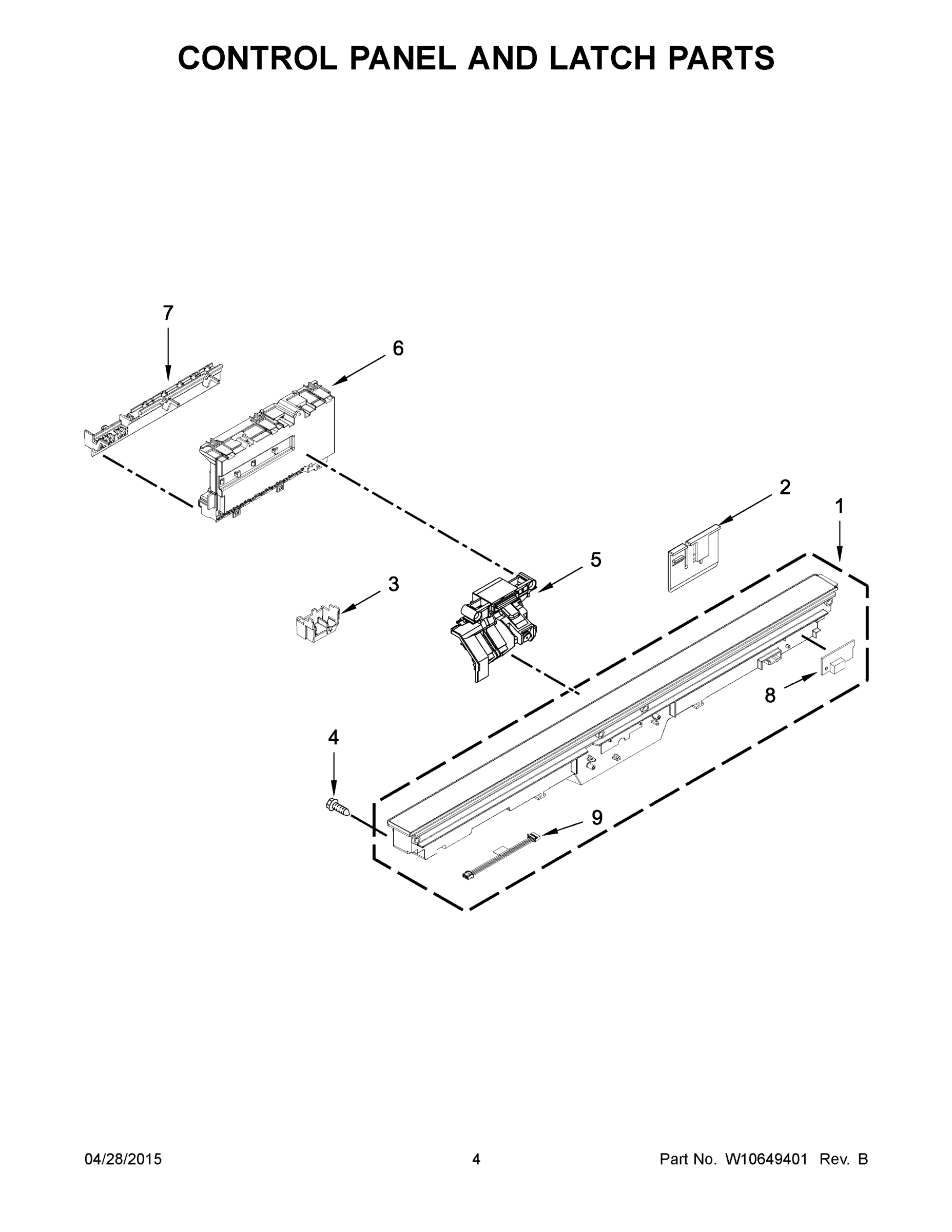 03 - CONTROL PANEL AND LATCH PARTS