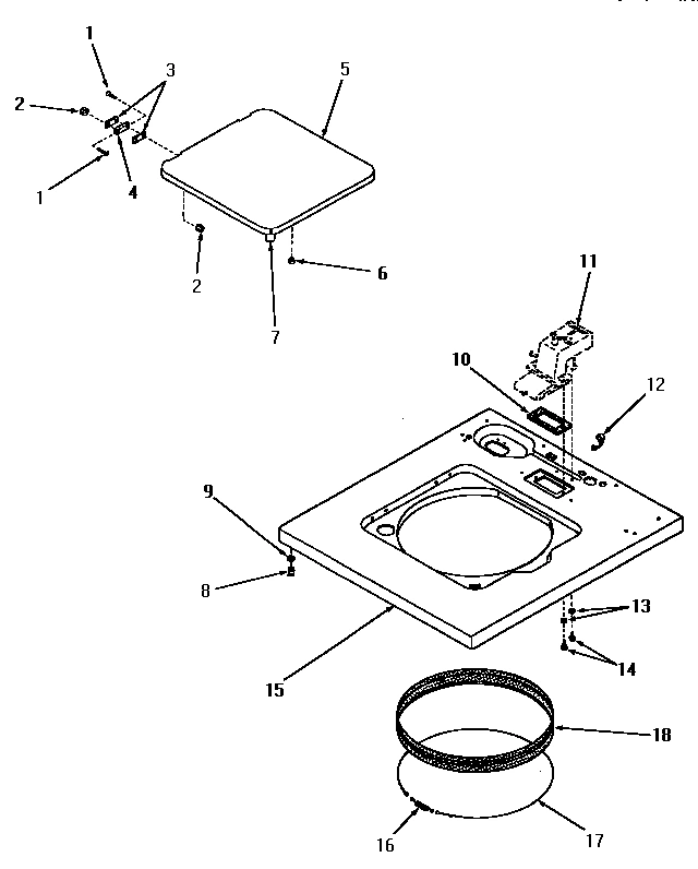 12 - CABINET TOP AND LOADING DOOR