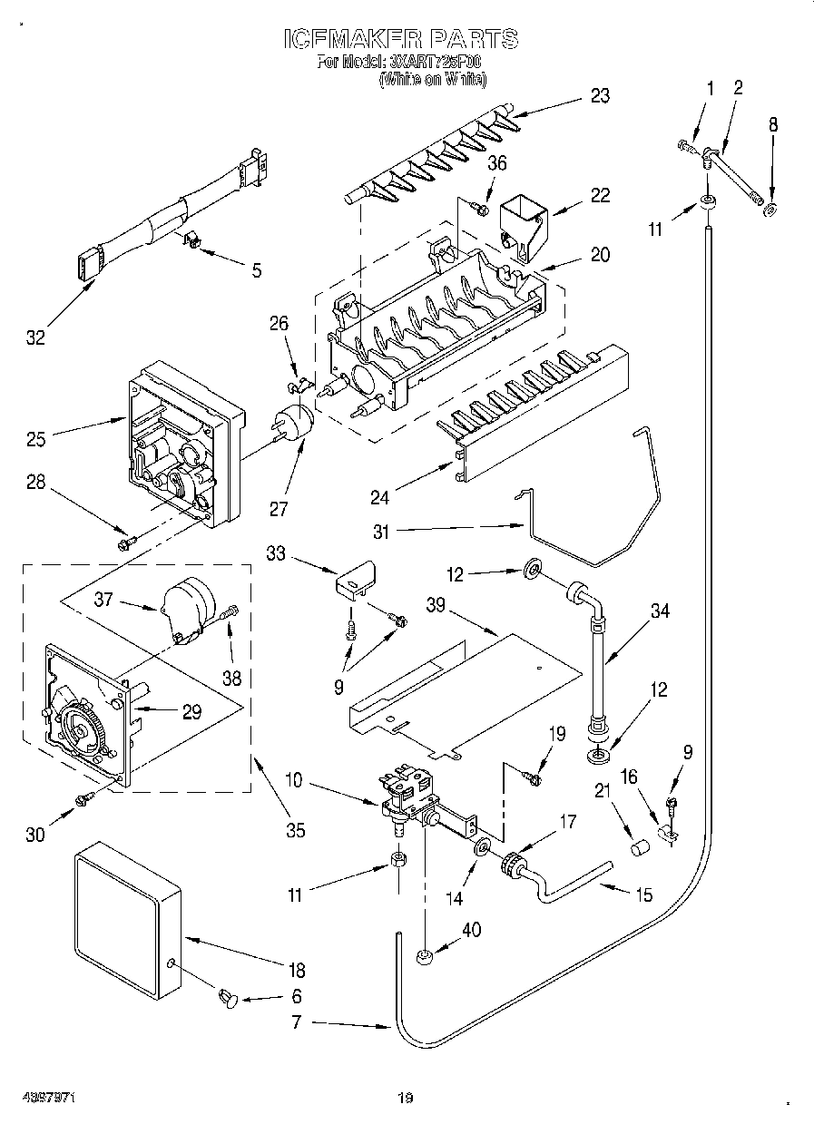 12 - ICE MAKER, LIT/OPTIONAL