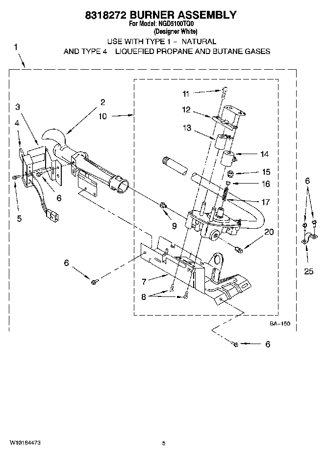 03 - 8318272 BURNER ASSEMBLY