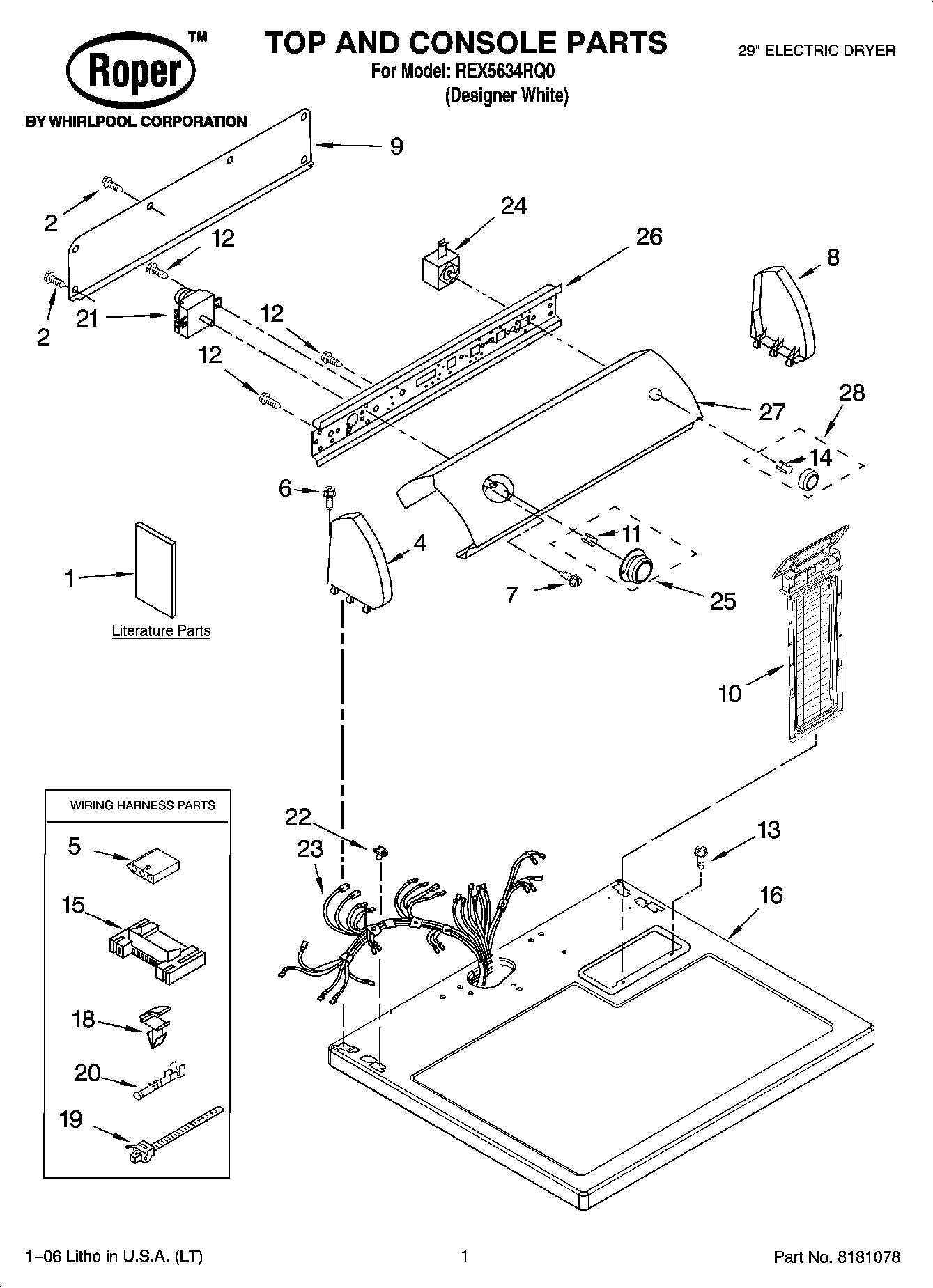 01 - TOP AND CONSOLE PARTS