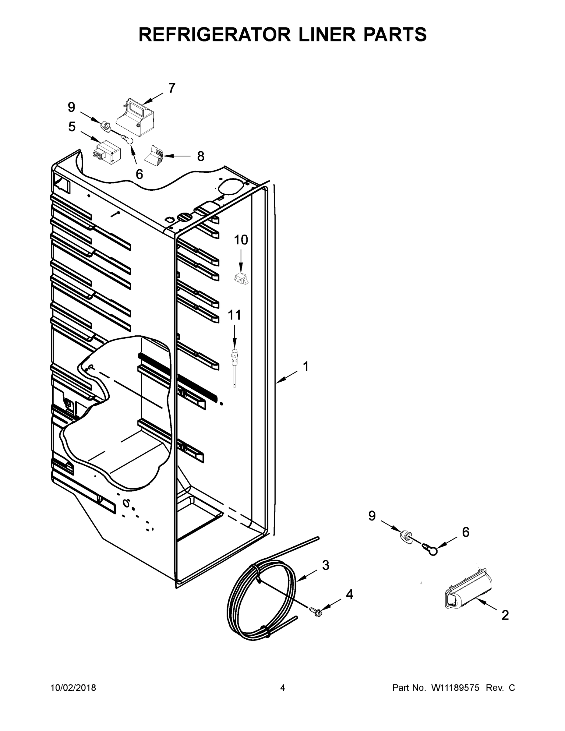 03 - REFRIGERATOR LINER PARTS