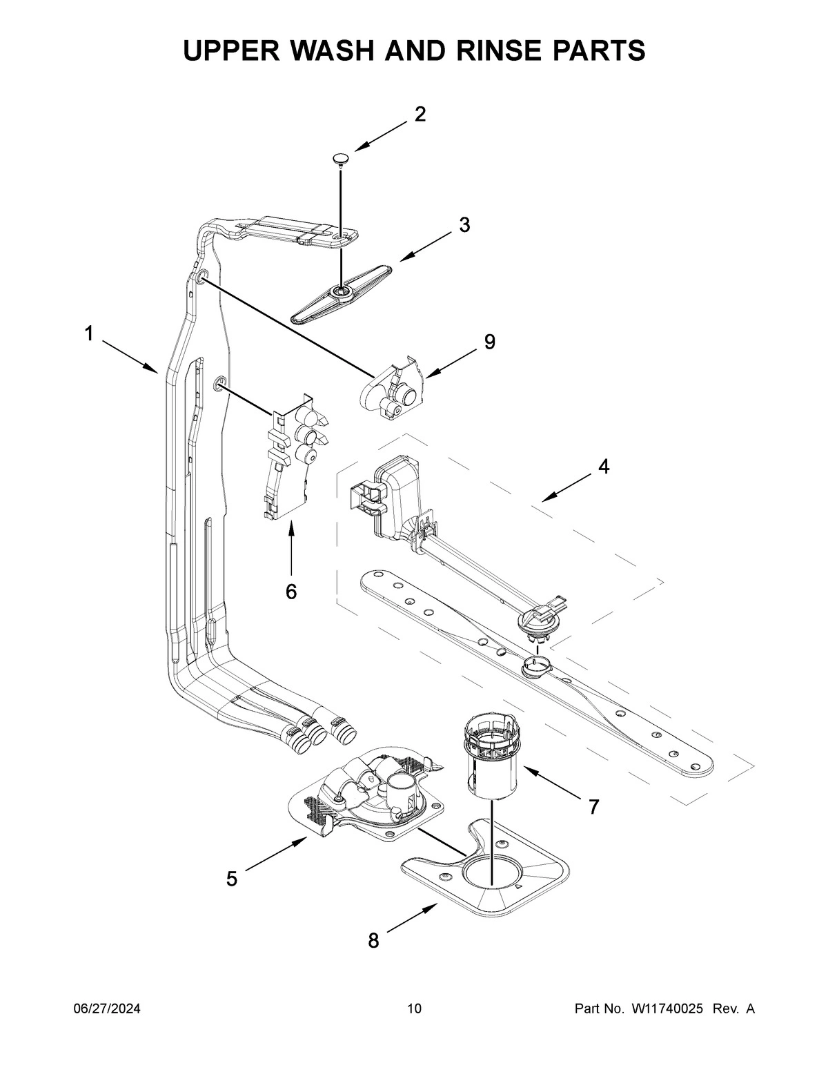 06 - UPPER WASH AND RINSE PARTS