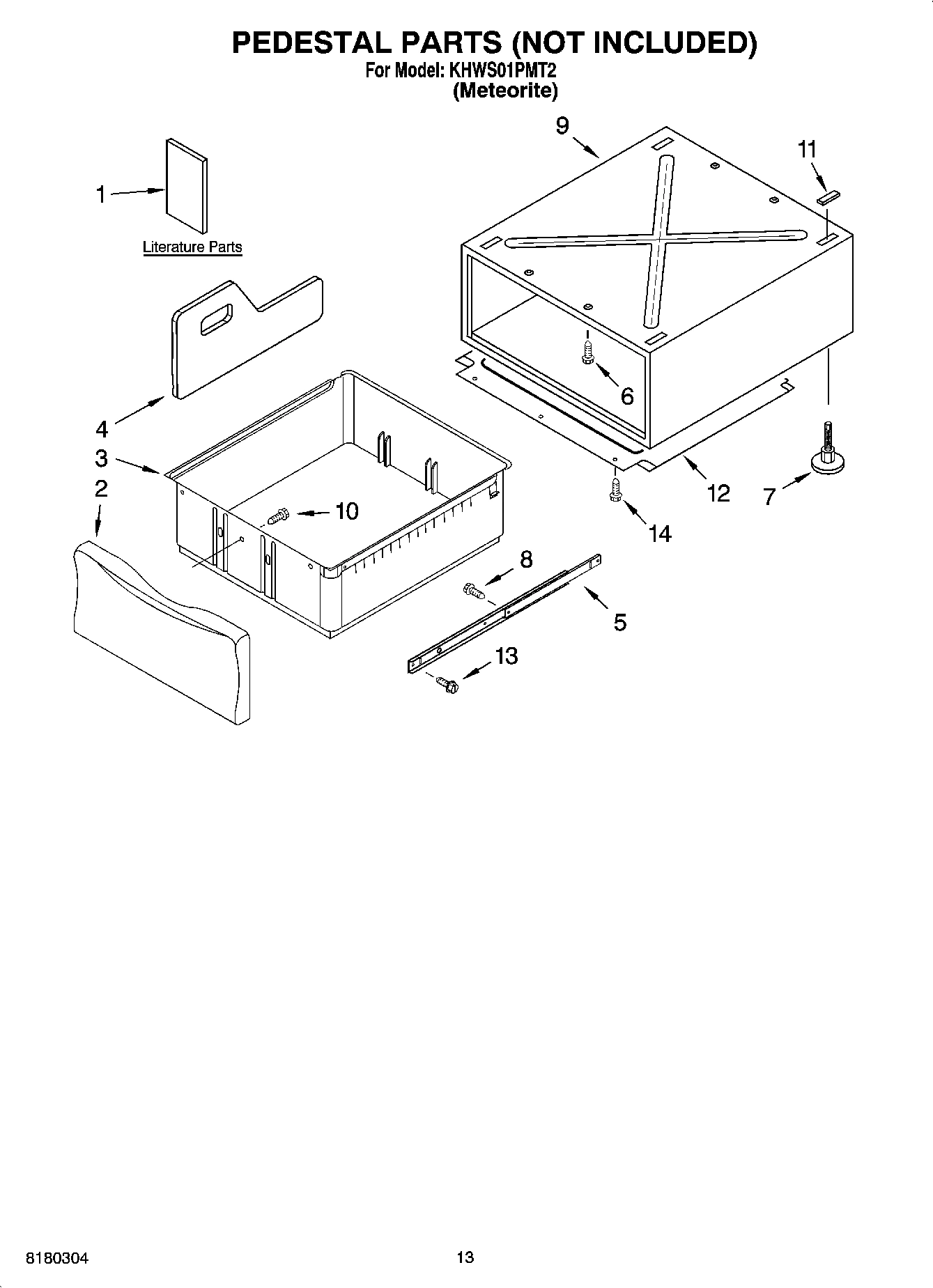 07 - PEDESTAL PARTS (NOT INCLUDED)