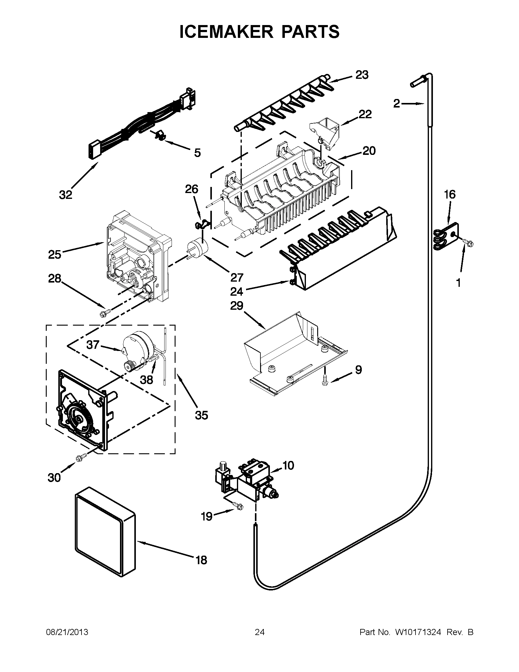 13 - ICEMAKER PARTS