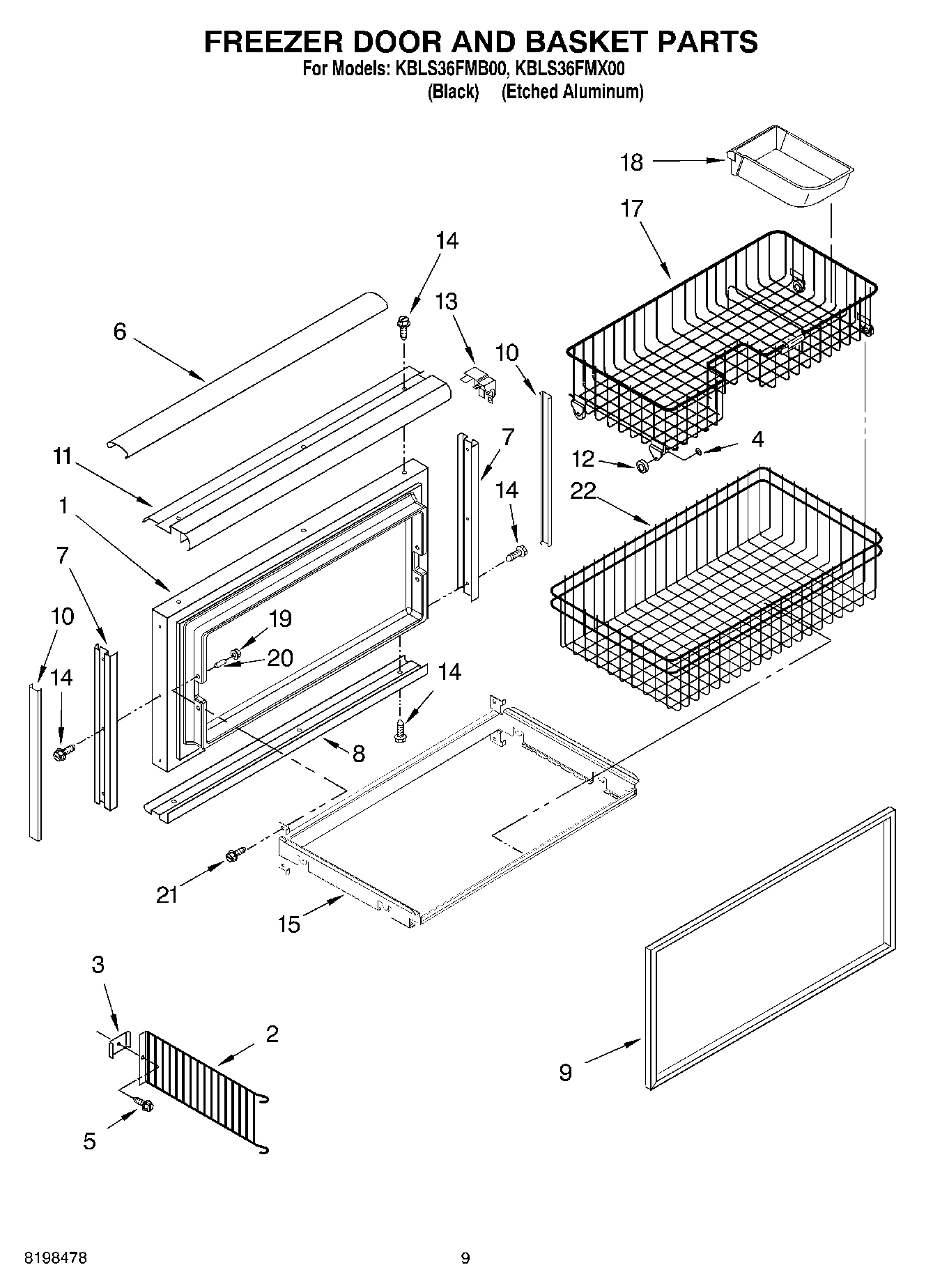 06 - FREEZER DOOR AND BASKET PARTS