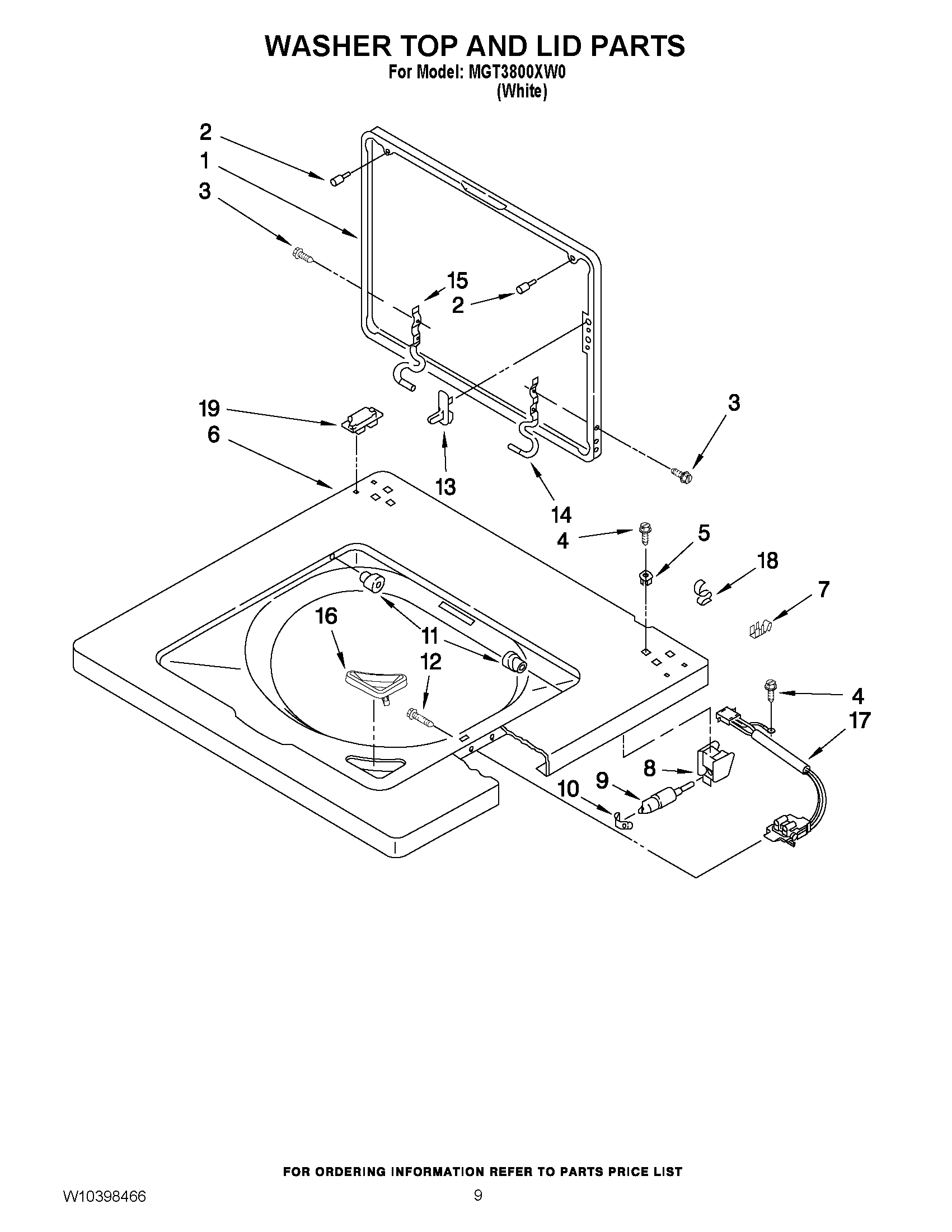 06 - WASHER TOP AND LID PARTS