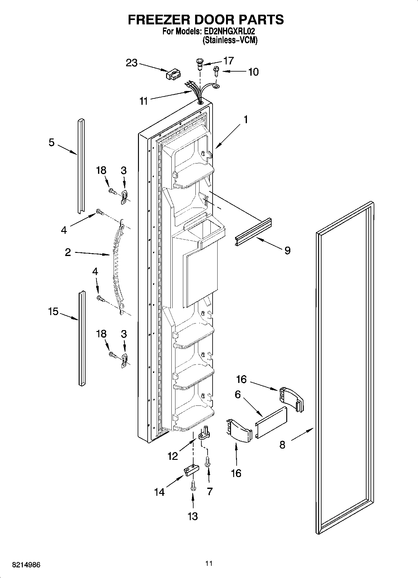 07 - FREEZER DOOR PARTS
