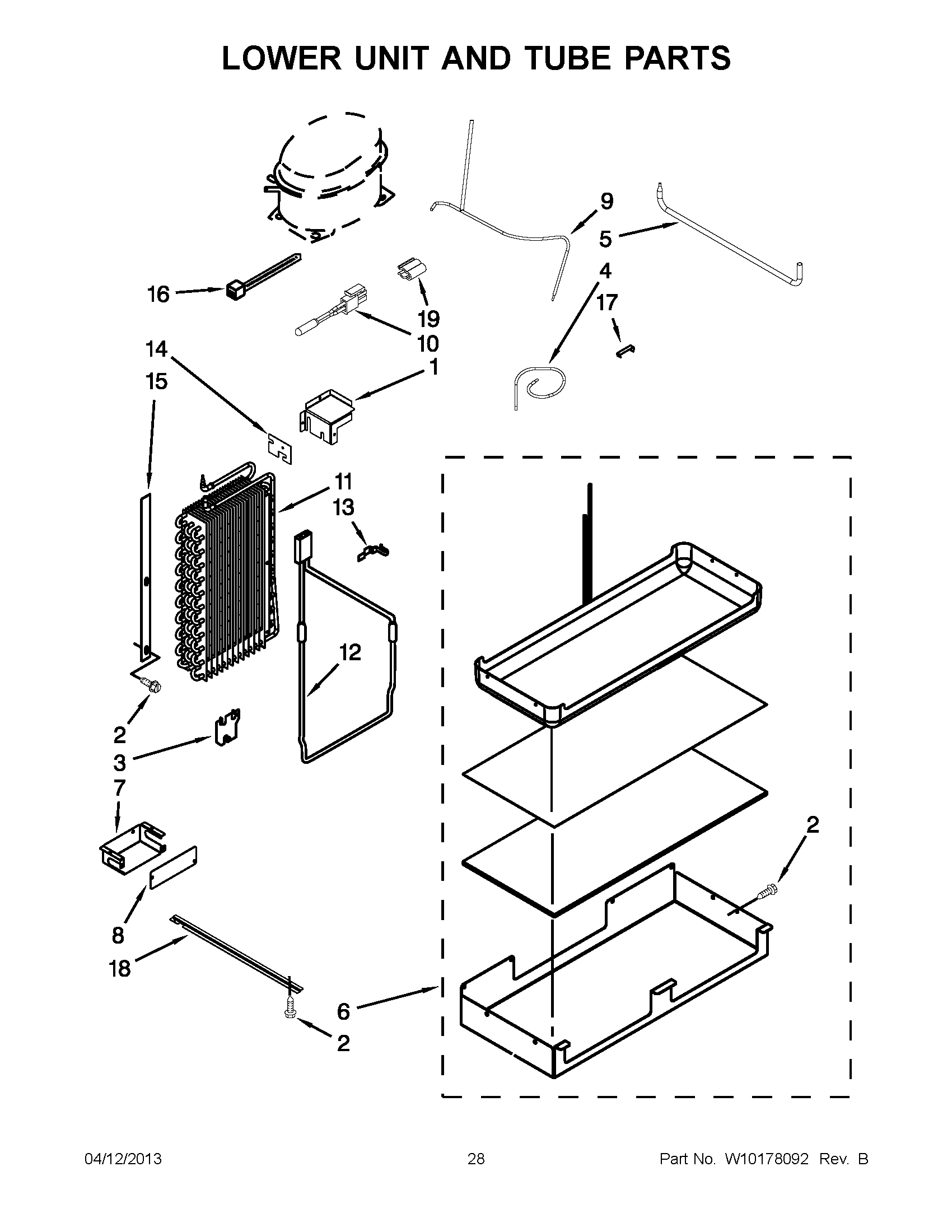 14 - LOWER UNIT AND TUBE PARTS