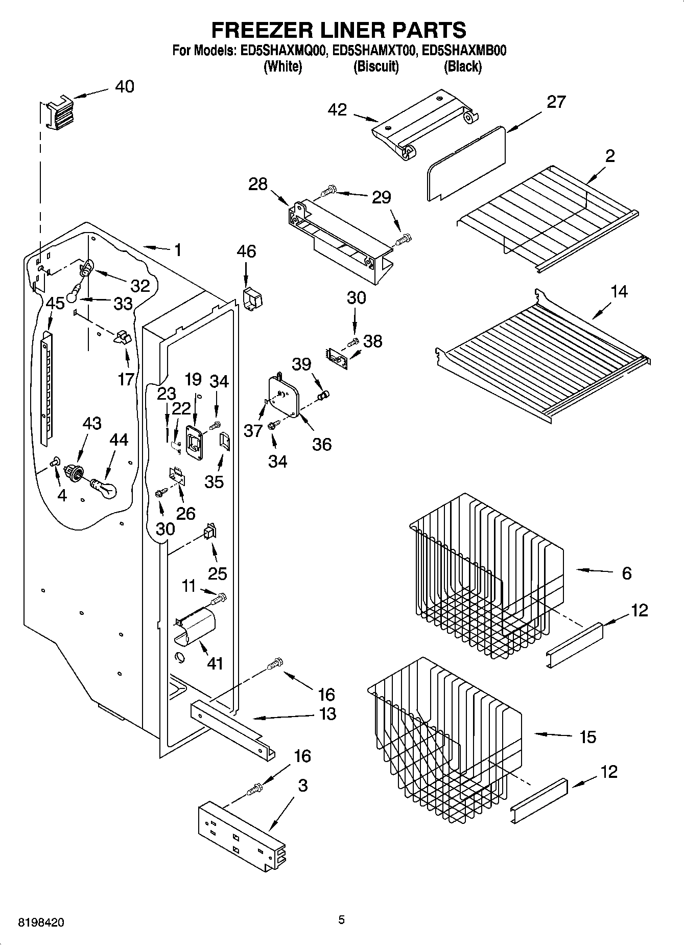 04 - FREEZER LINER PARTS