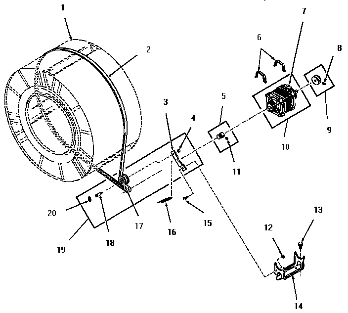 12 - MOTOR, IDLER AND BELT