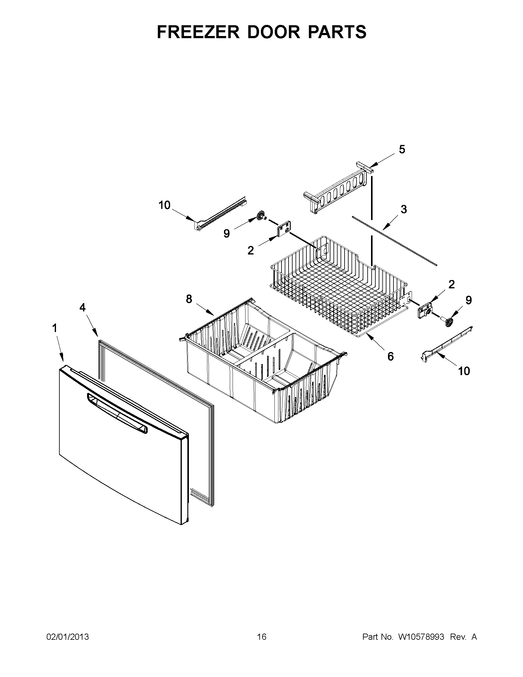 08 - FREEZER DOOR PARTS