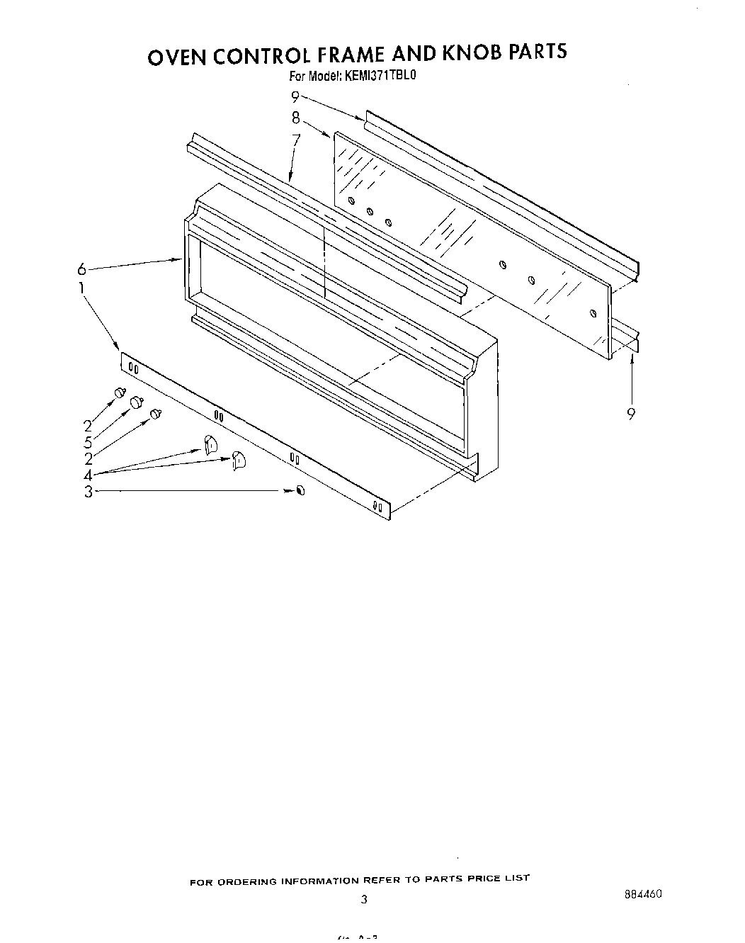 03 - OVEN CONTROL FRAME AND KNOB