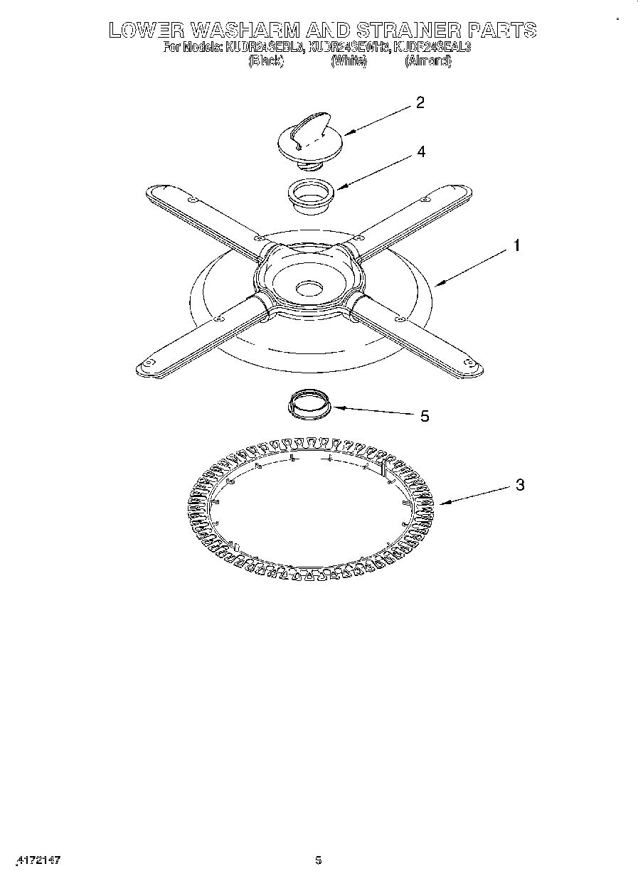 04 - LOWER WASHARM AND STRAINER