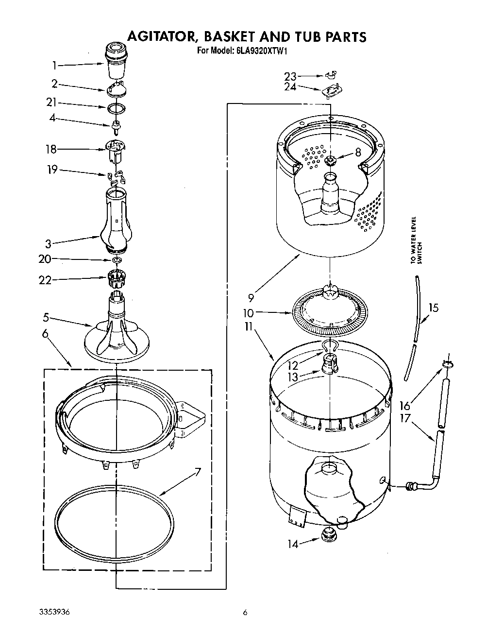 03 - AGITATOR, BASKET AND TUB