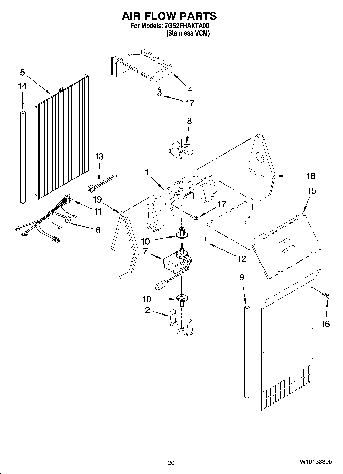 12 - AIR FLOW PARTS, OPTIONAL PARTS (NOT INCLUDED)