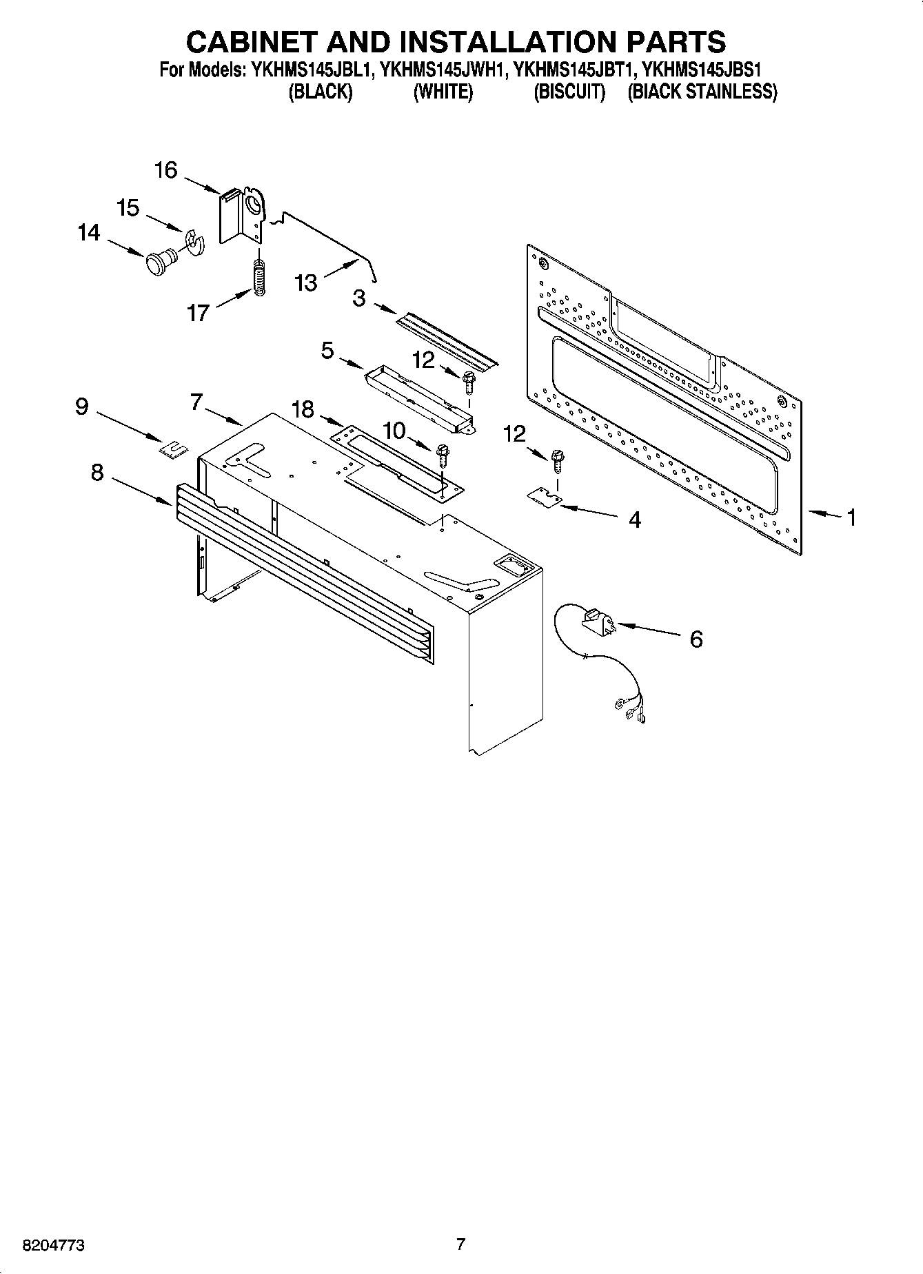 06 - CABINET AND INSTALLATION PARTS