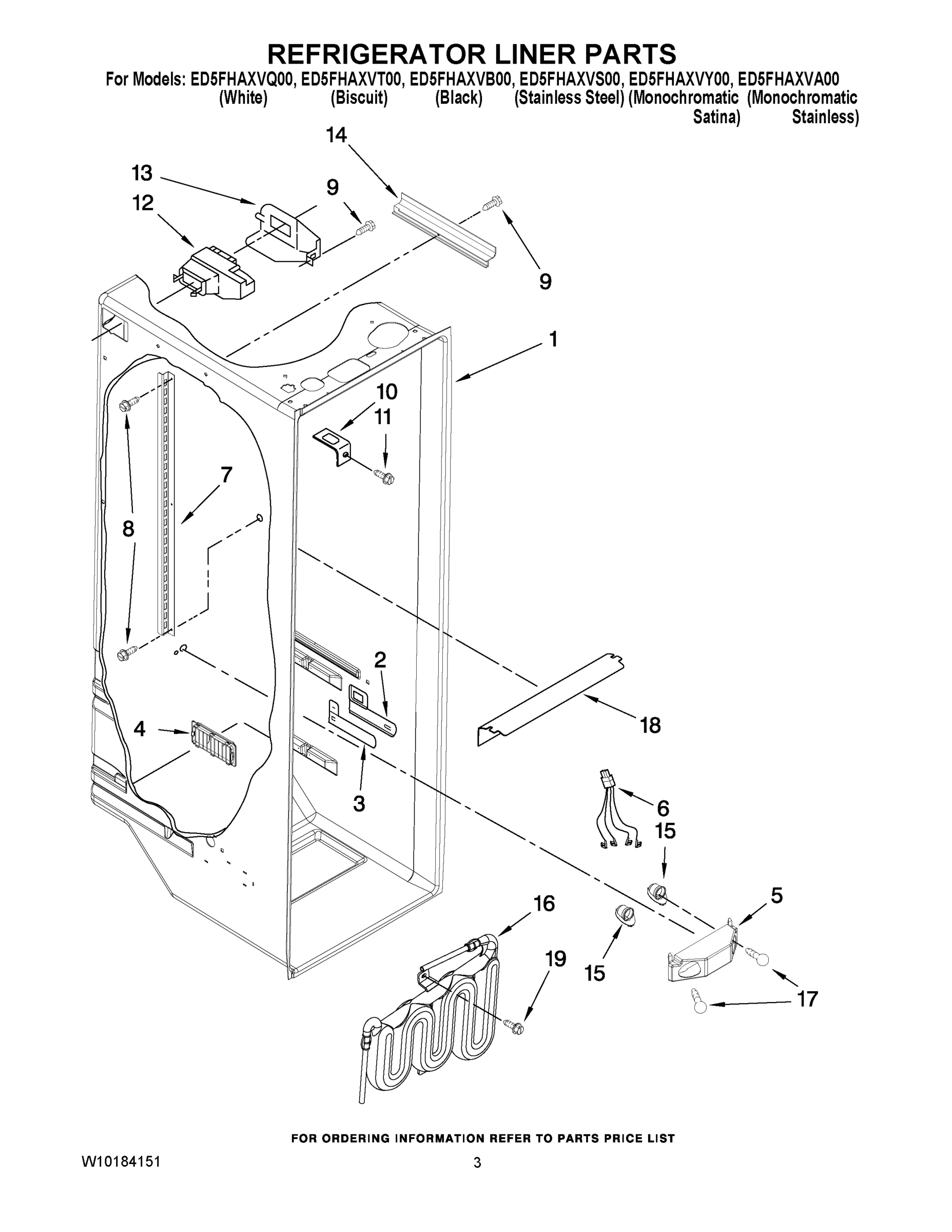 02 - REFRIGERATOR LINER PARTS