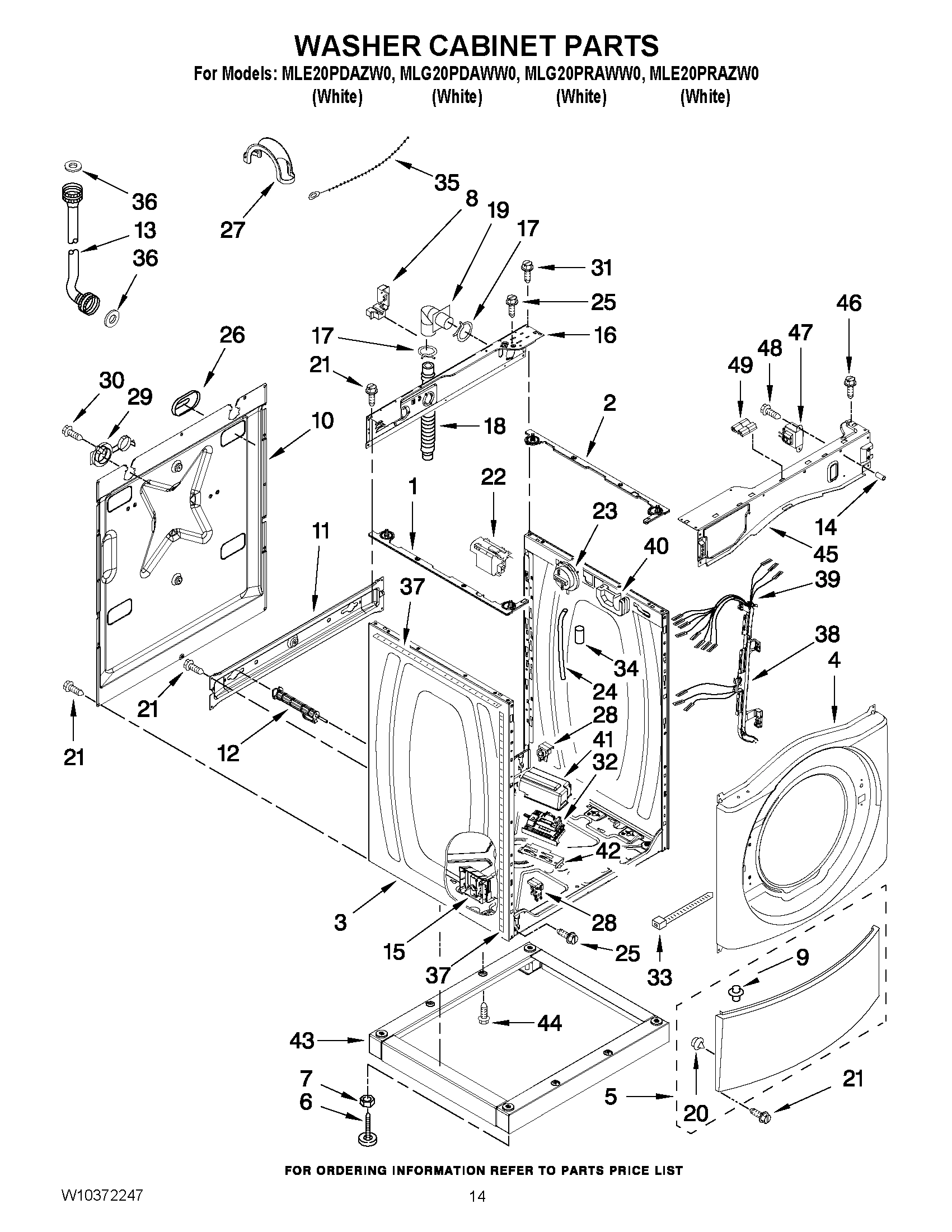 09 - WASHER CABINET PARTS
