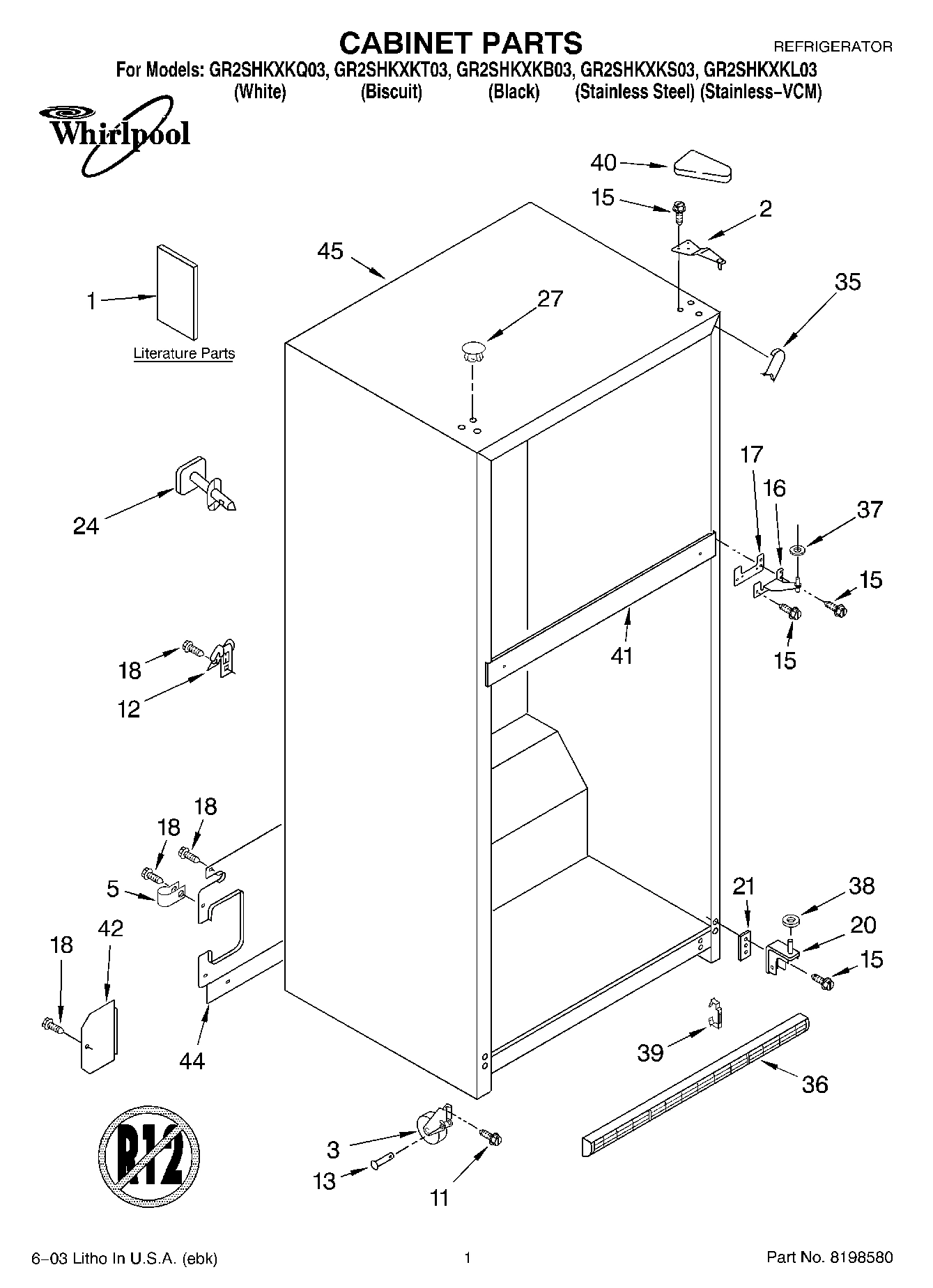 01 - CABINET PARTS
