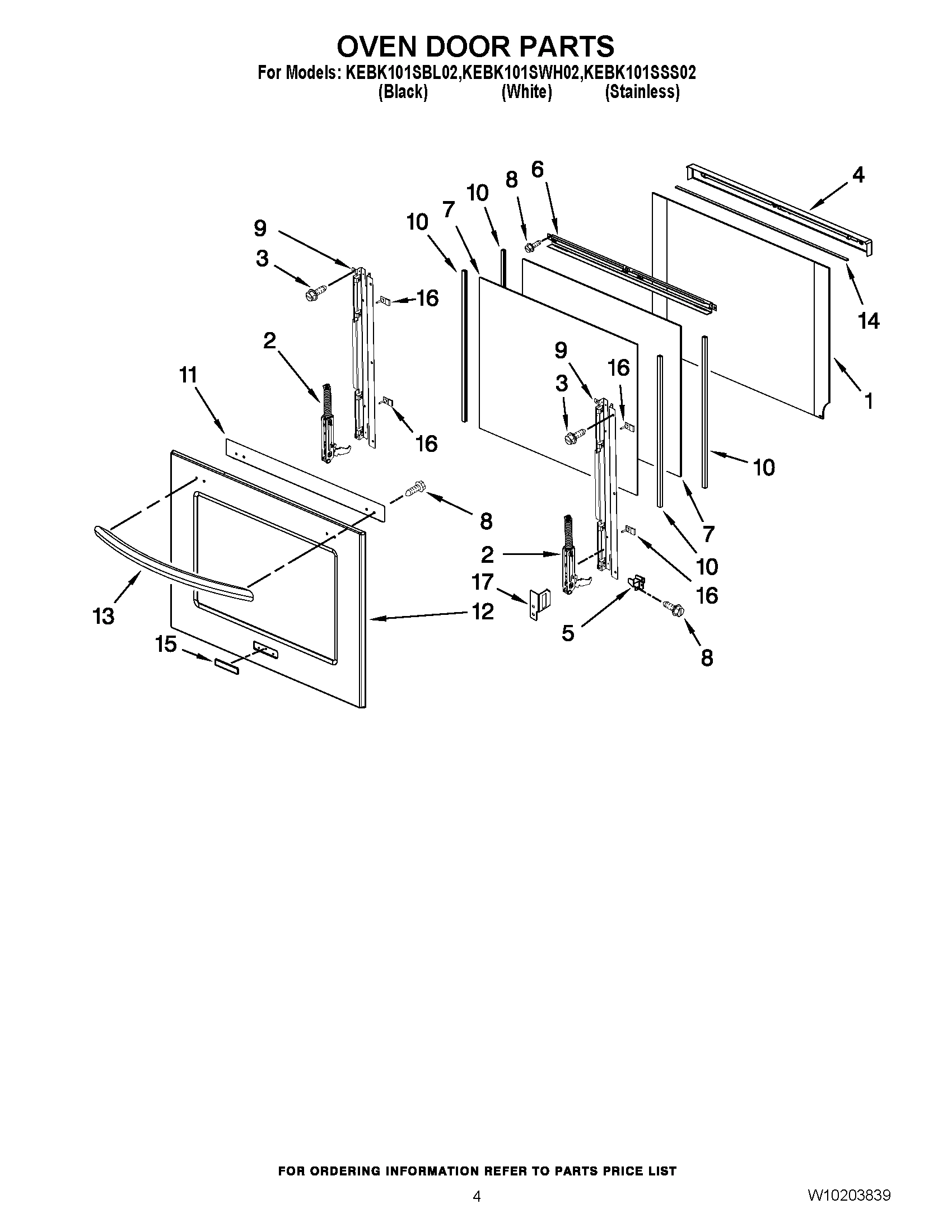 03 - OVEN DOOR PARTS