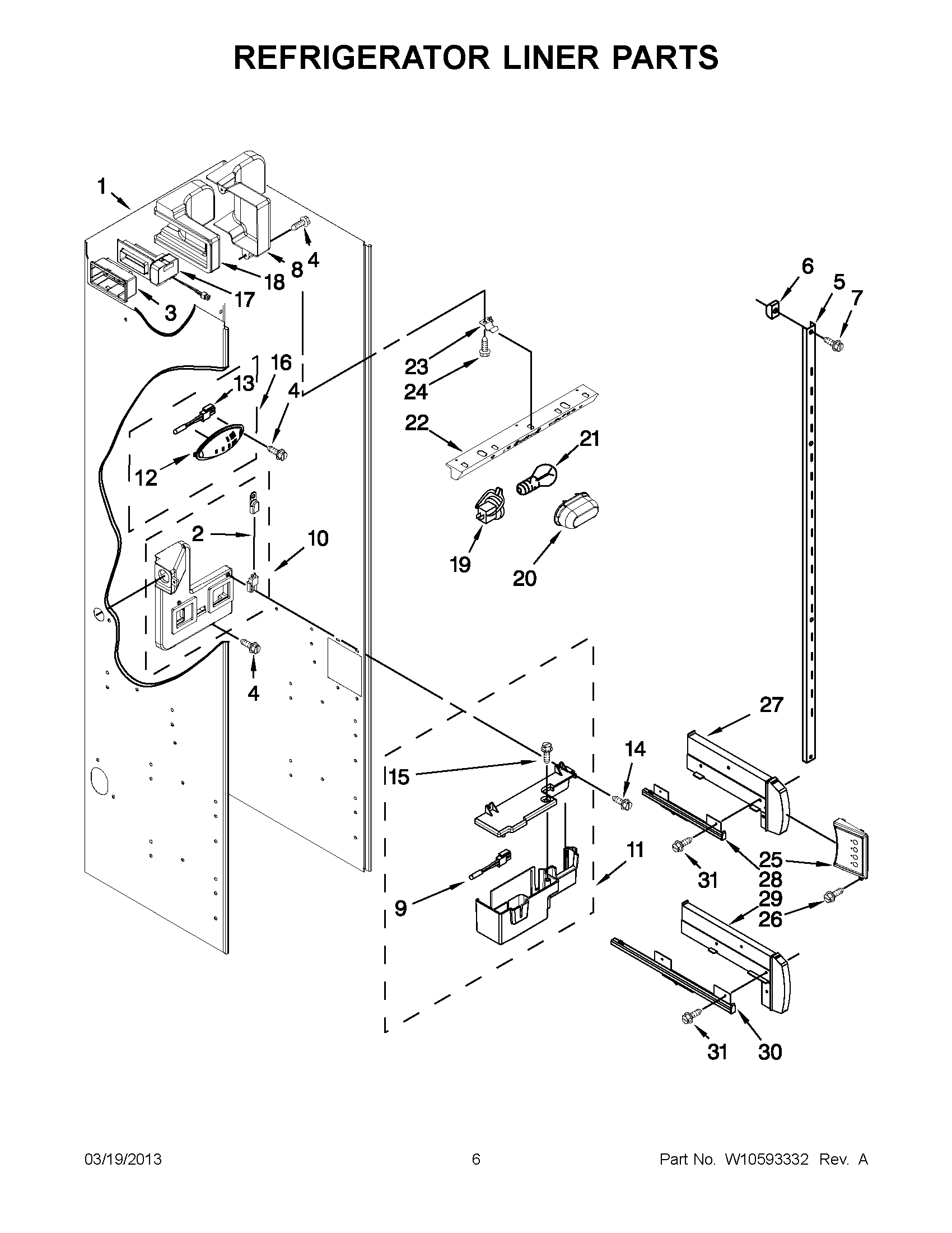03 - REFRIGERATOR LINER PARTS