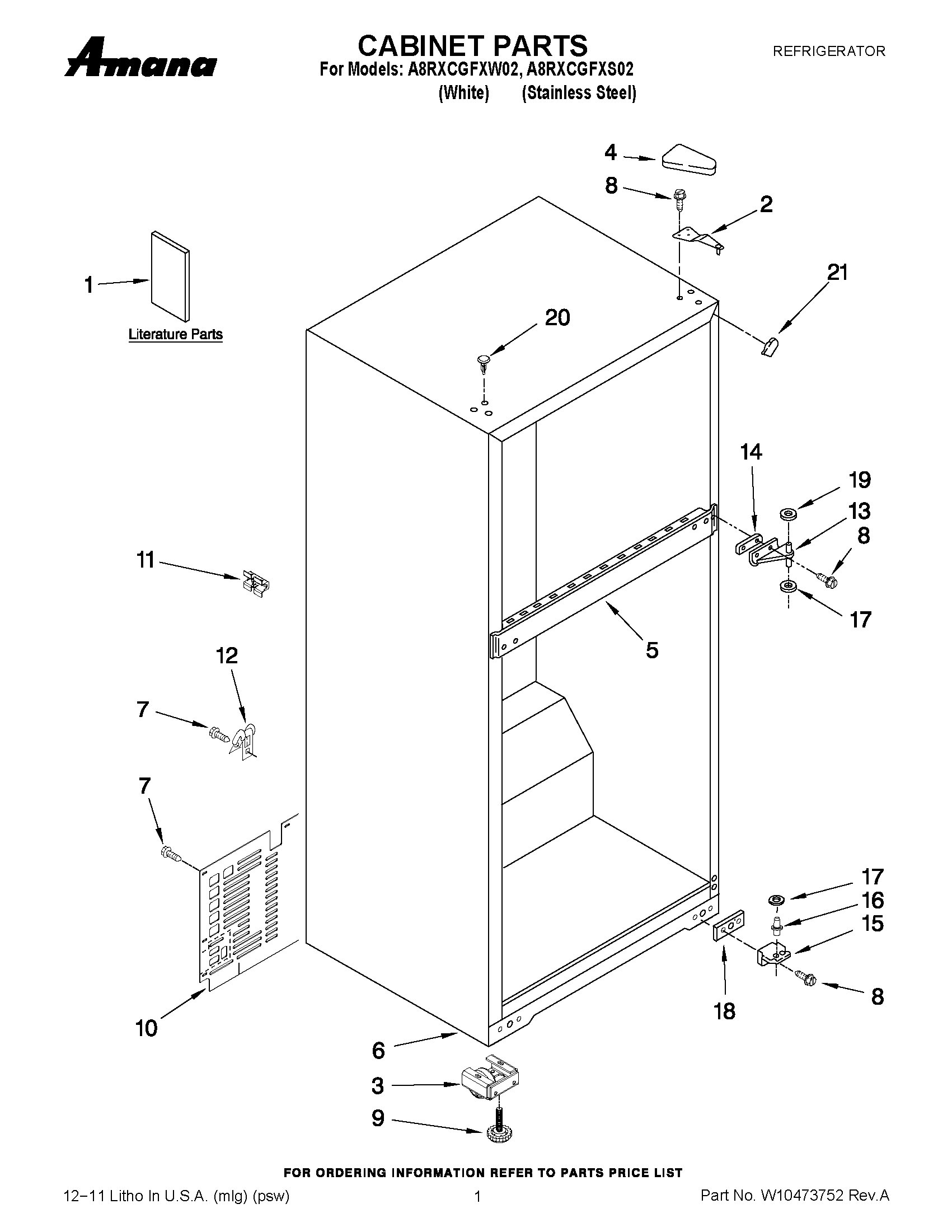 01 - CABINET PARTS