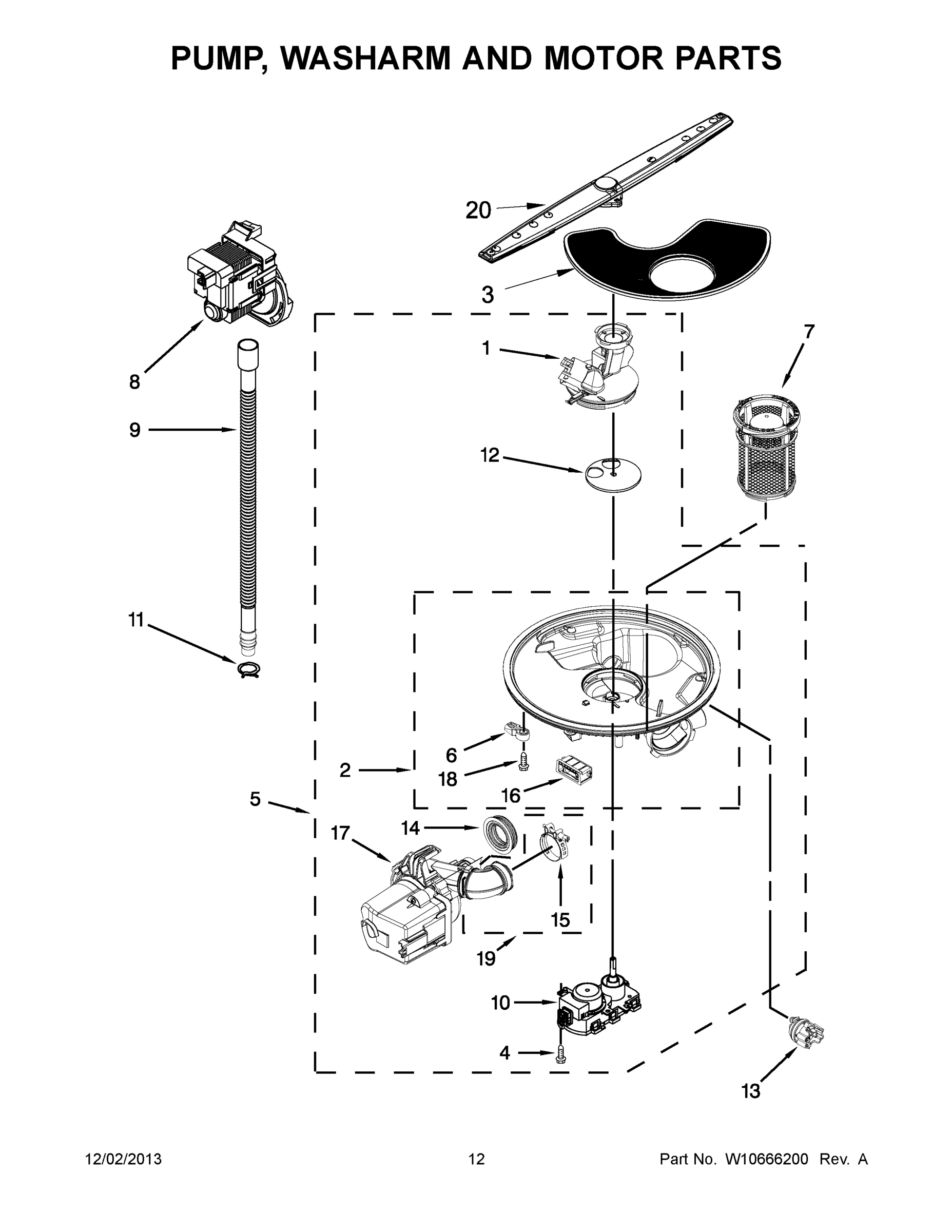 07 - PUMP, WASHARM AND MOTOR PARTS