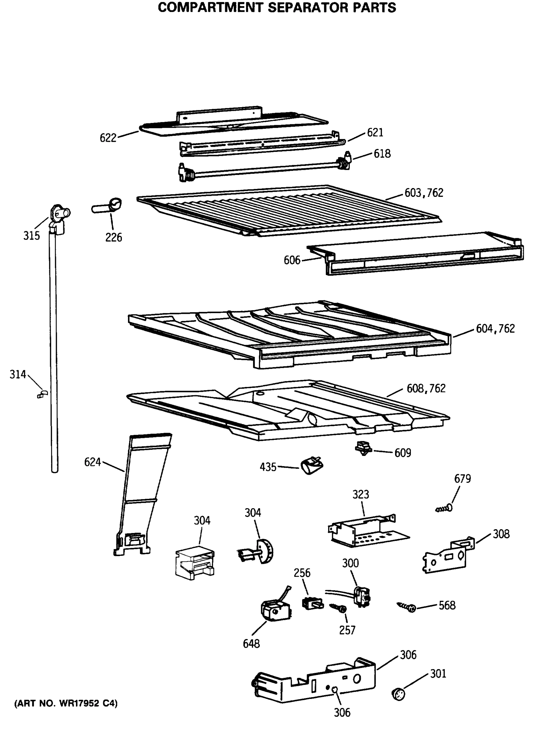 COMPARTMENT SEPARATOR PARTS