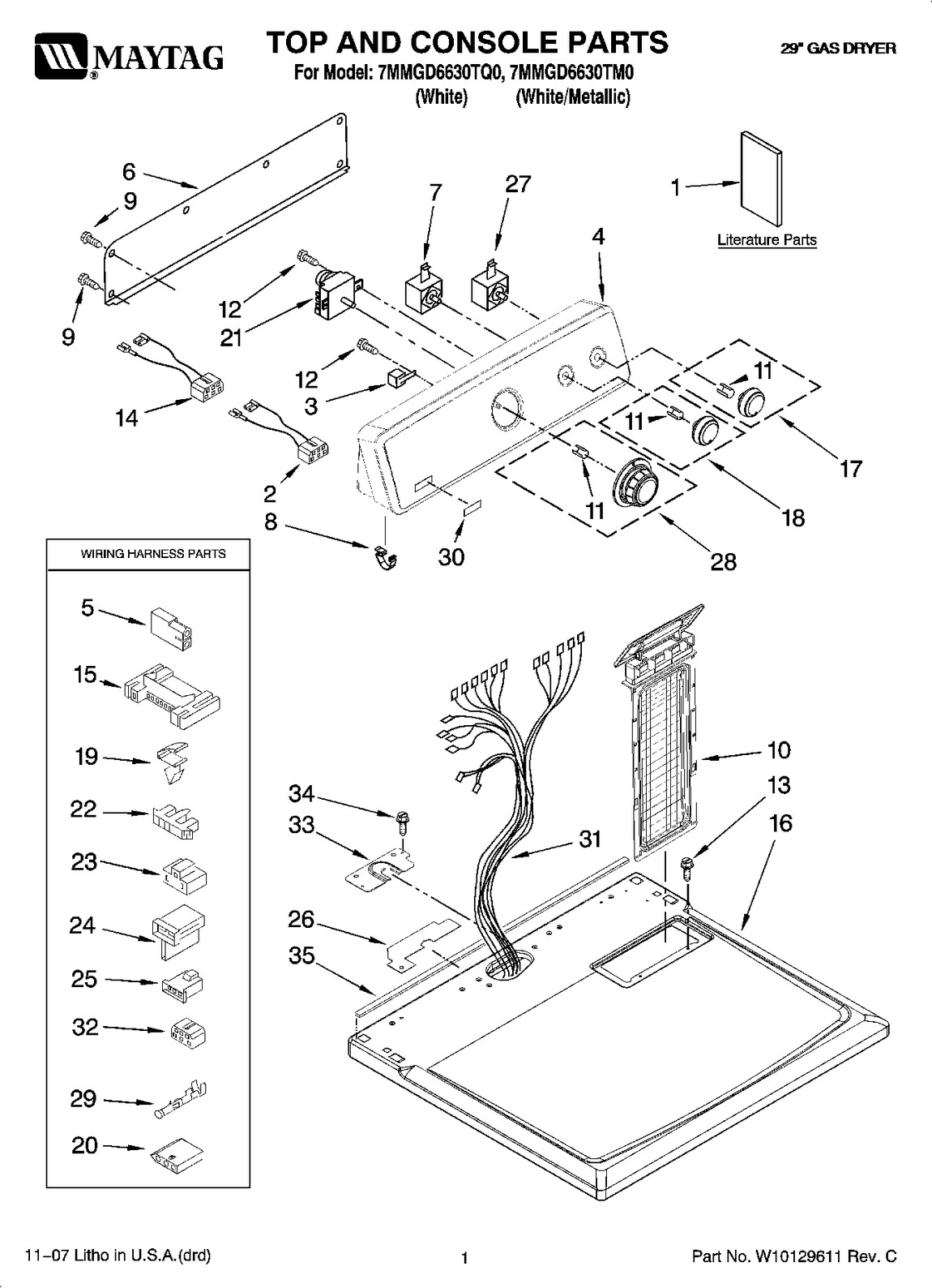 01 - TOP AND CONSOLE PARTS