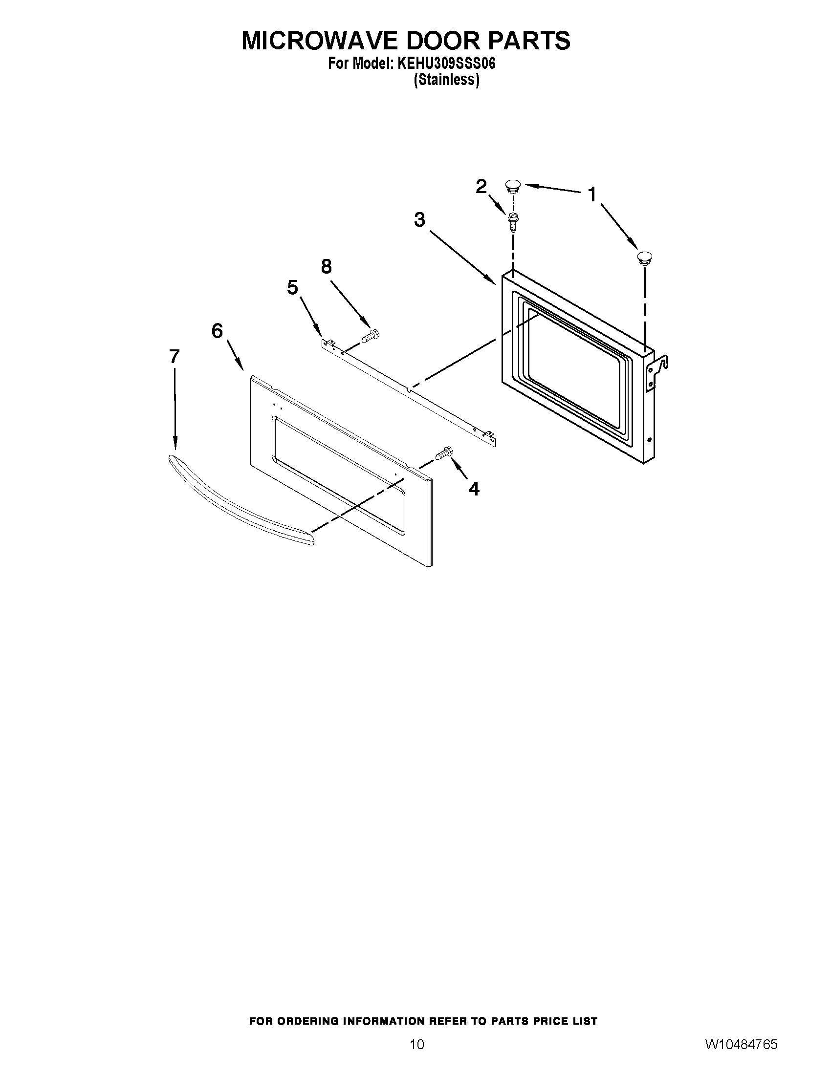 08 - MICROWAVE DOOR PARTS