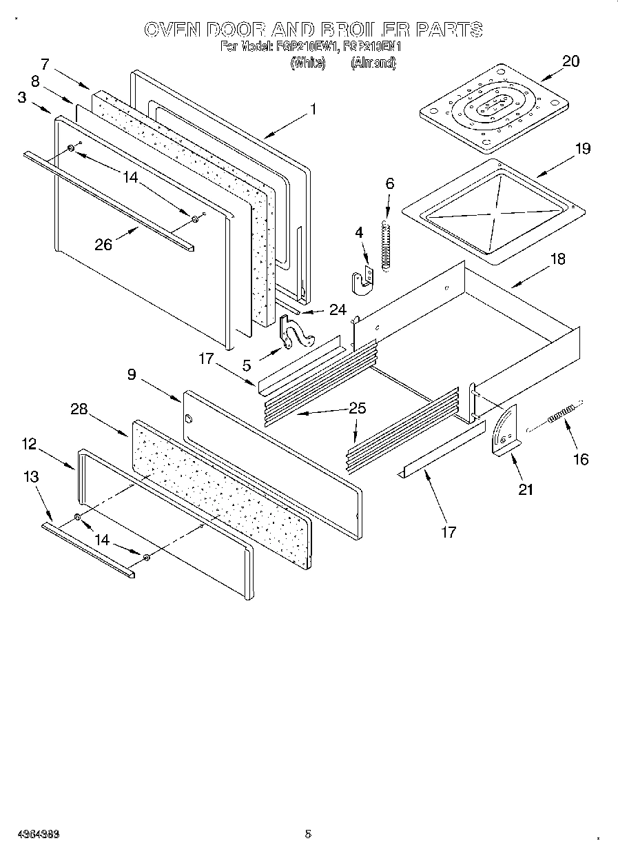 03 - OVEN DOOR AND BROILER