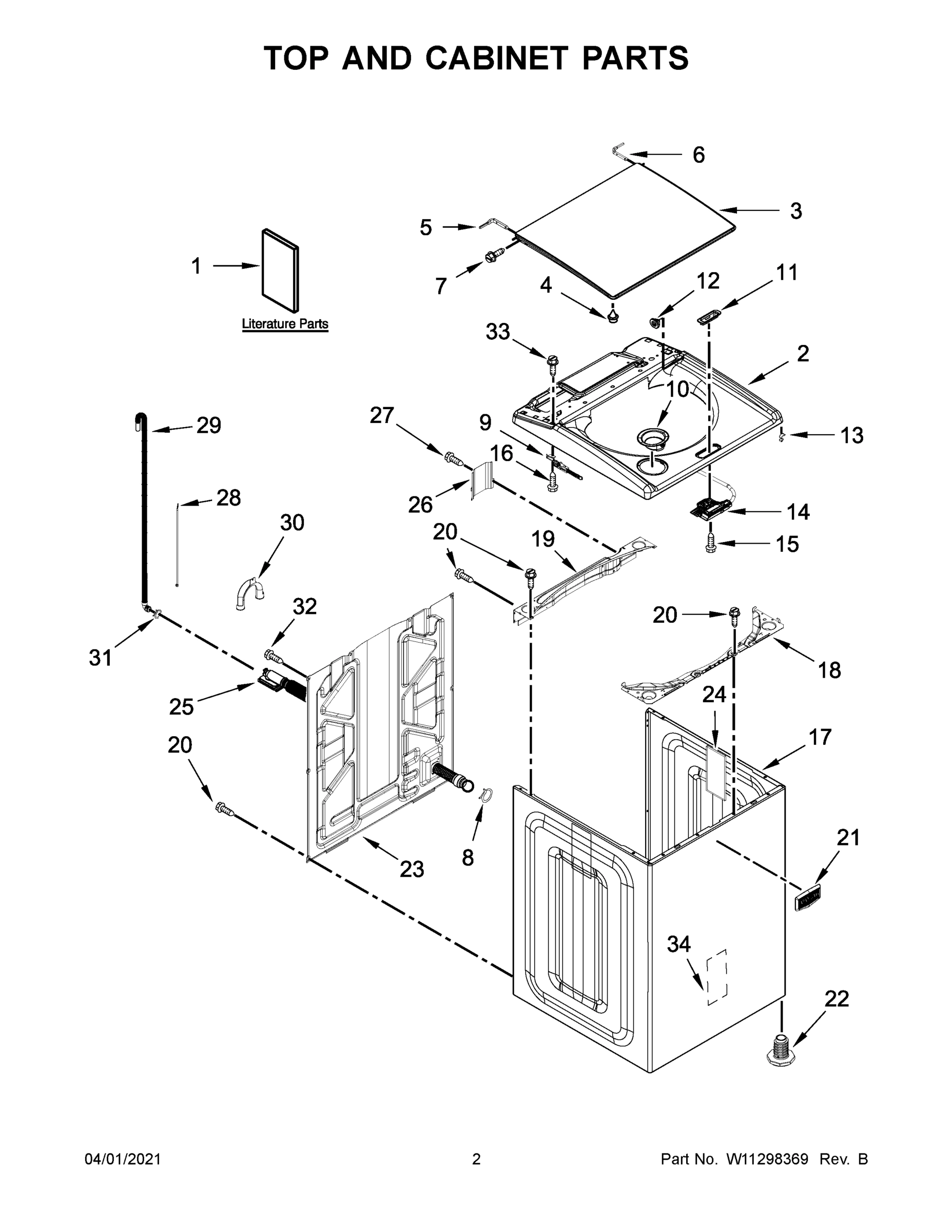 02 - TOP AND CABINET PARTS