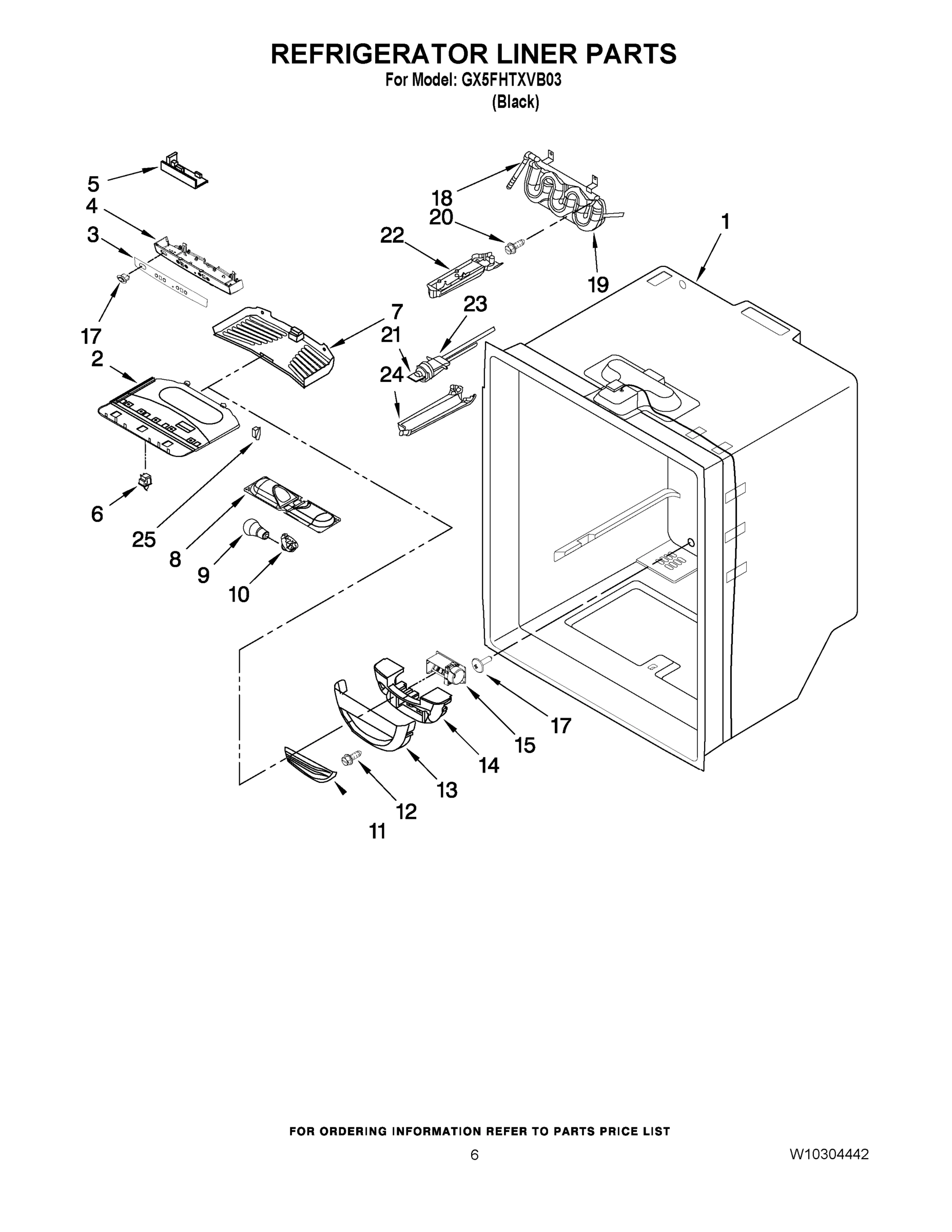 04 - REFRIGERATOR LINER PARTS