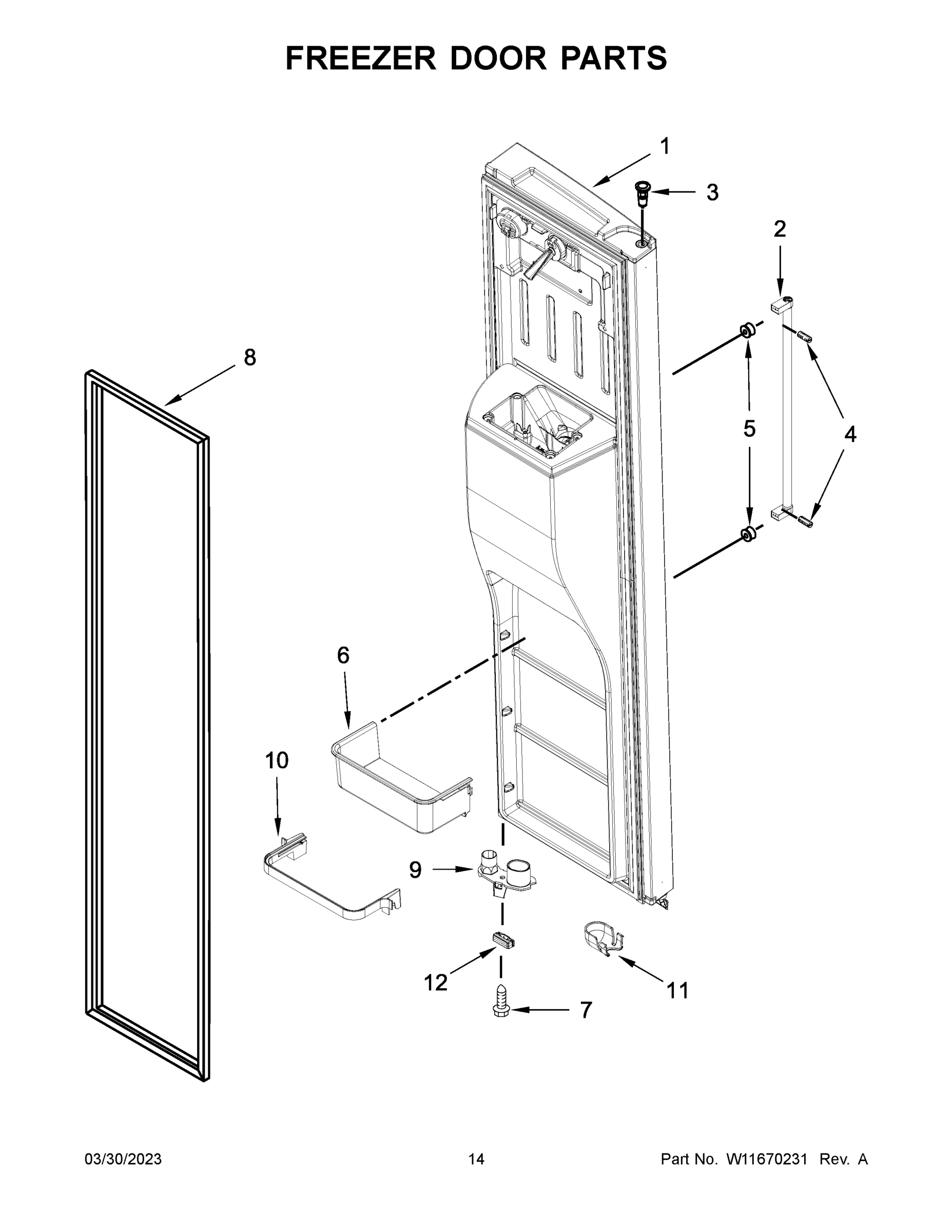 08 - FREEZER DOOR PARTS