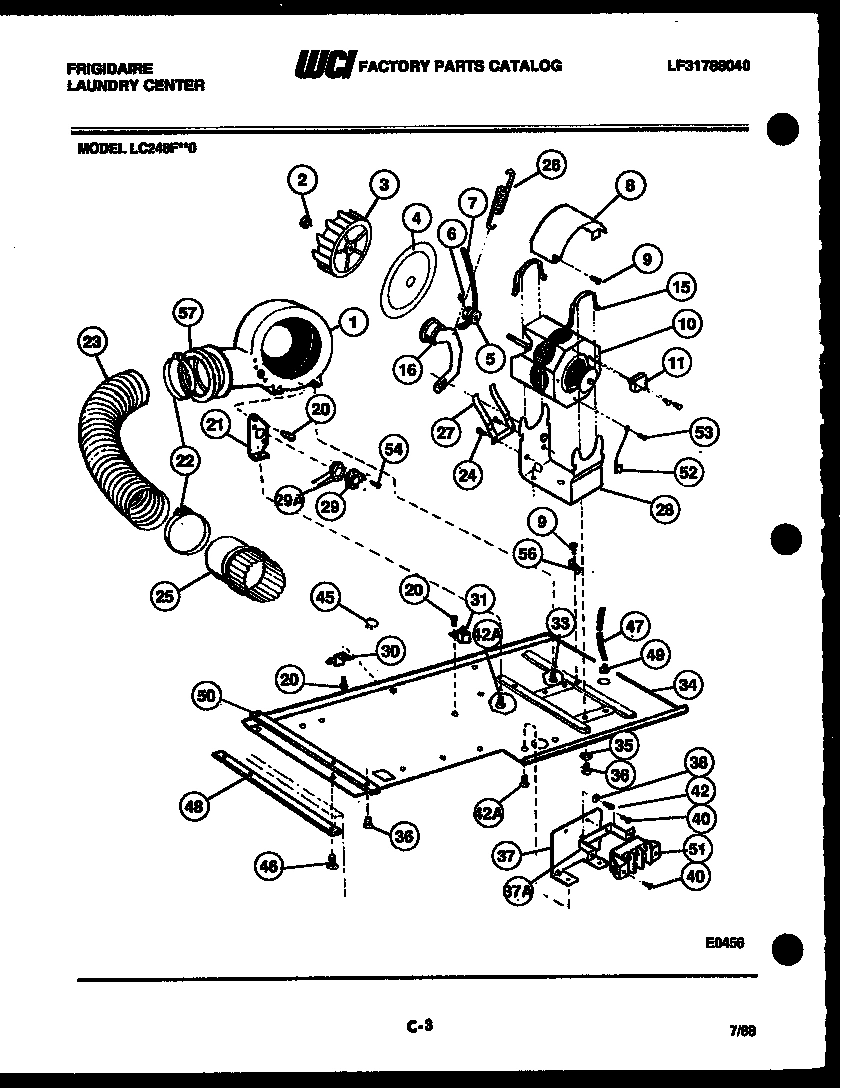 04 - DRYER MOTOR, BLOWER AND BELT