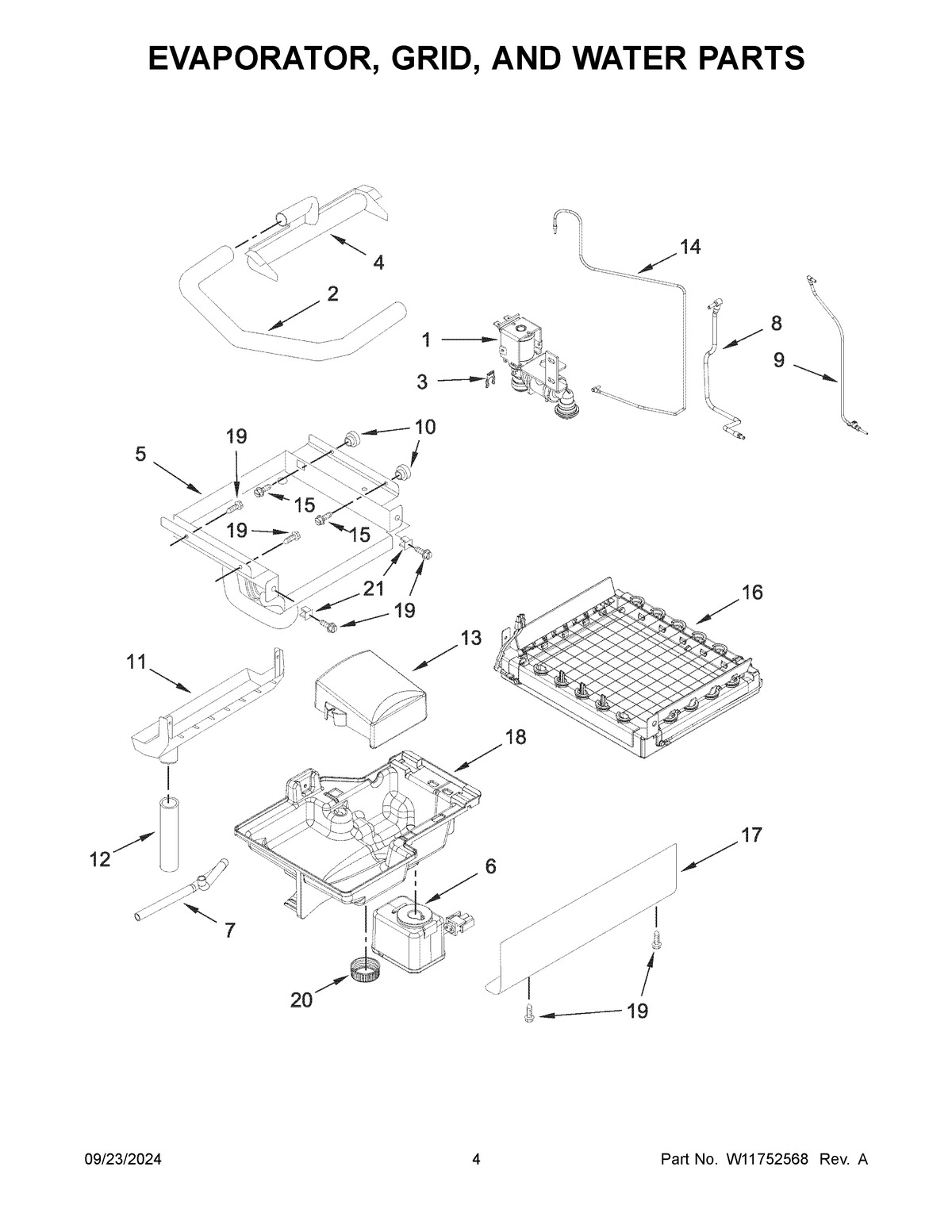 03 - EVAPORATOR, GRID, AND WATER PARTS