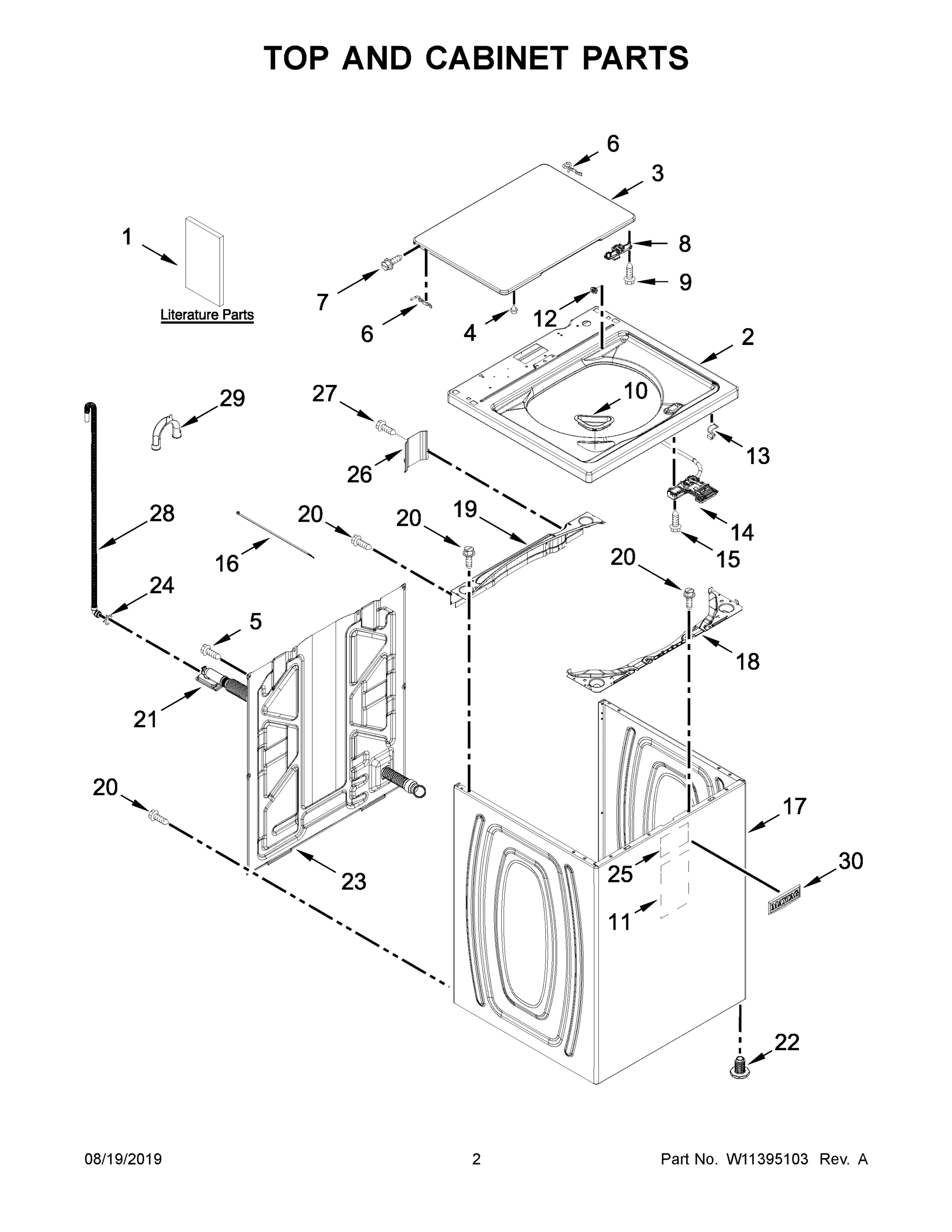 02 - TOP AND CABINET PARTS