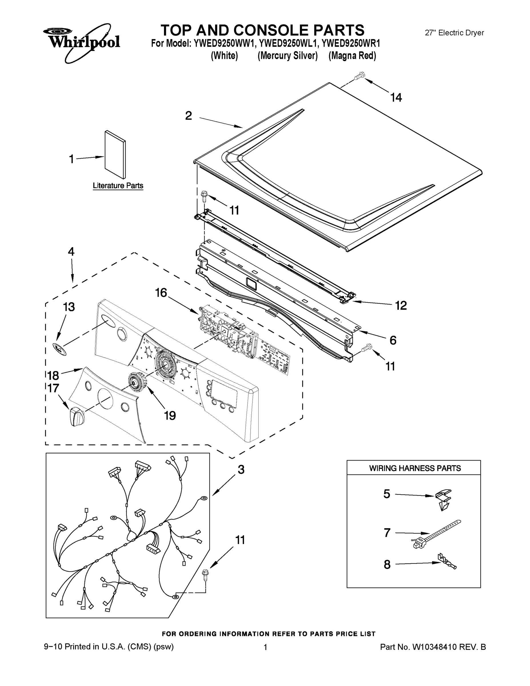 01 - TOP AND CONSOLE PARTS