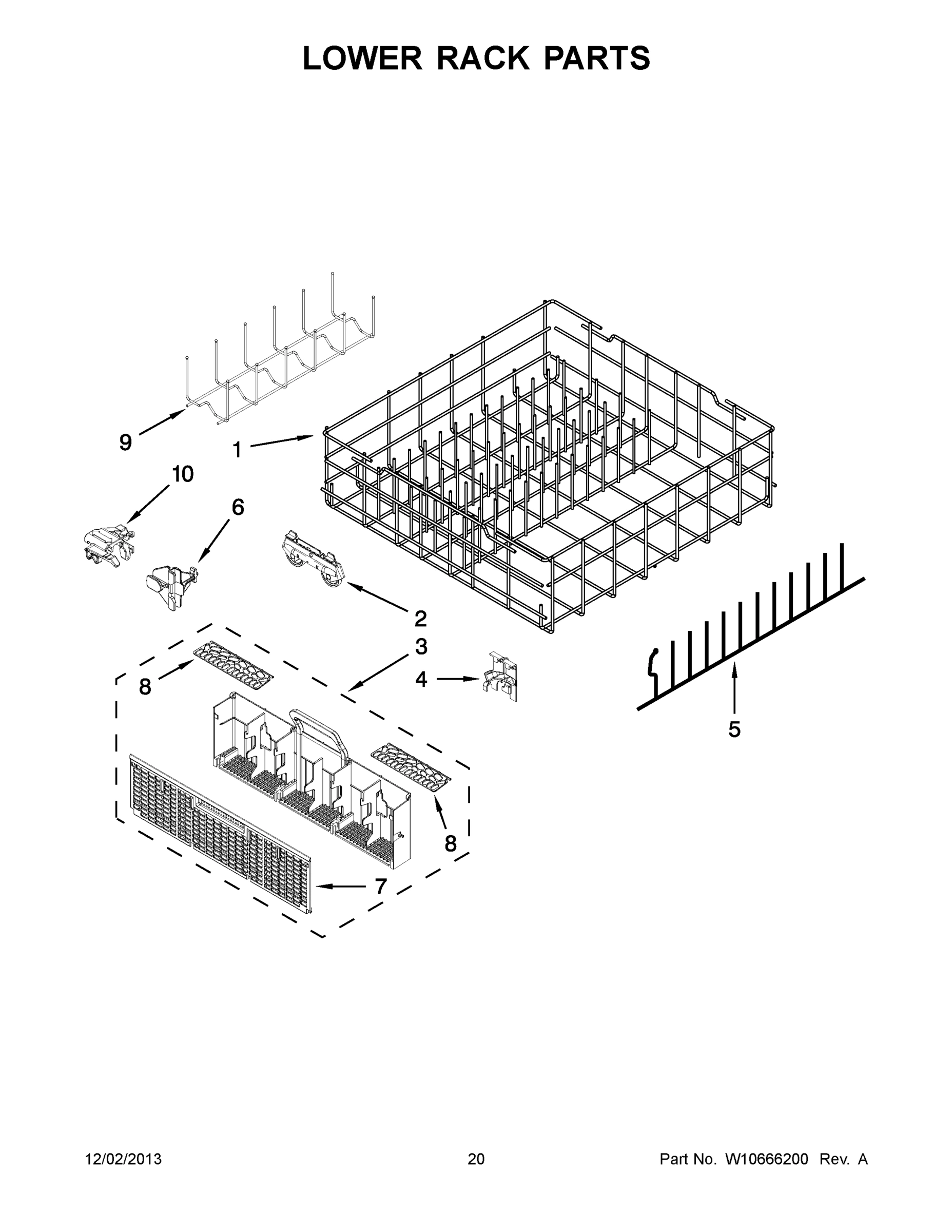 11 - LOWER RACK PARTS