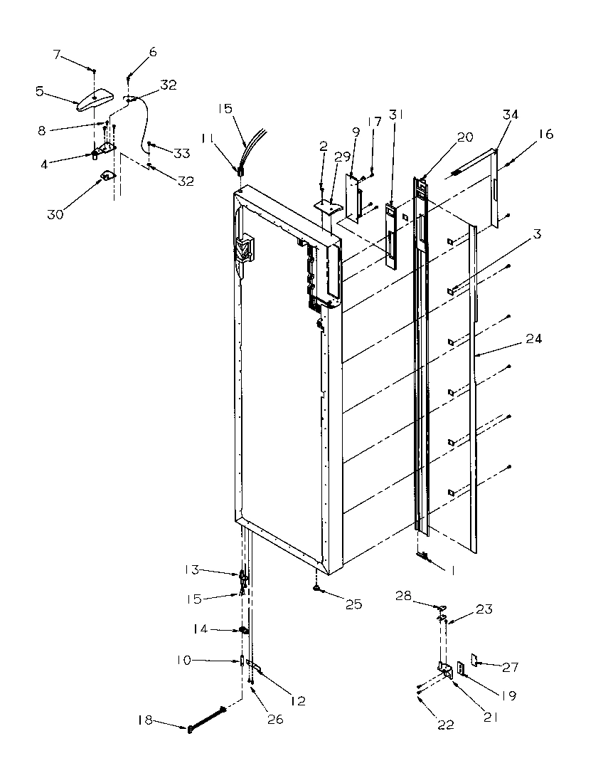 12 - REF DOOR HINGE AND TRIM PARTS