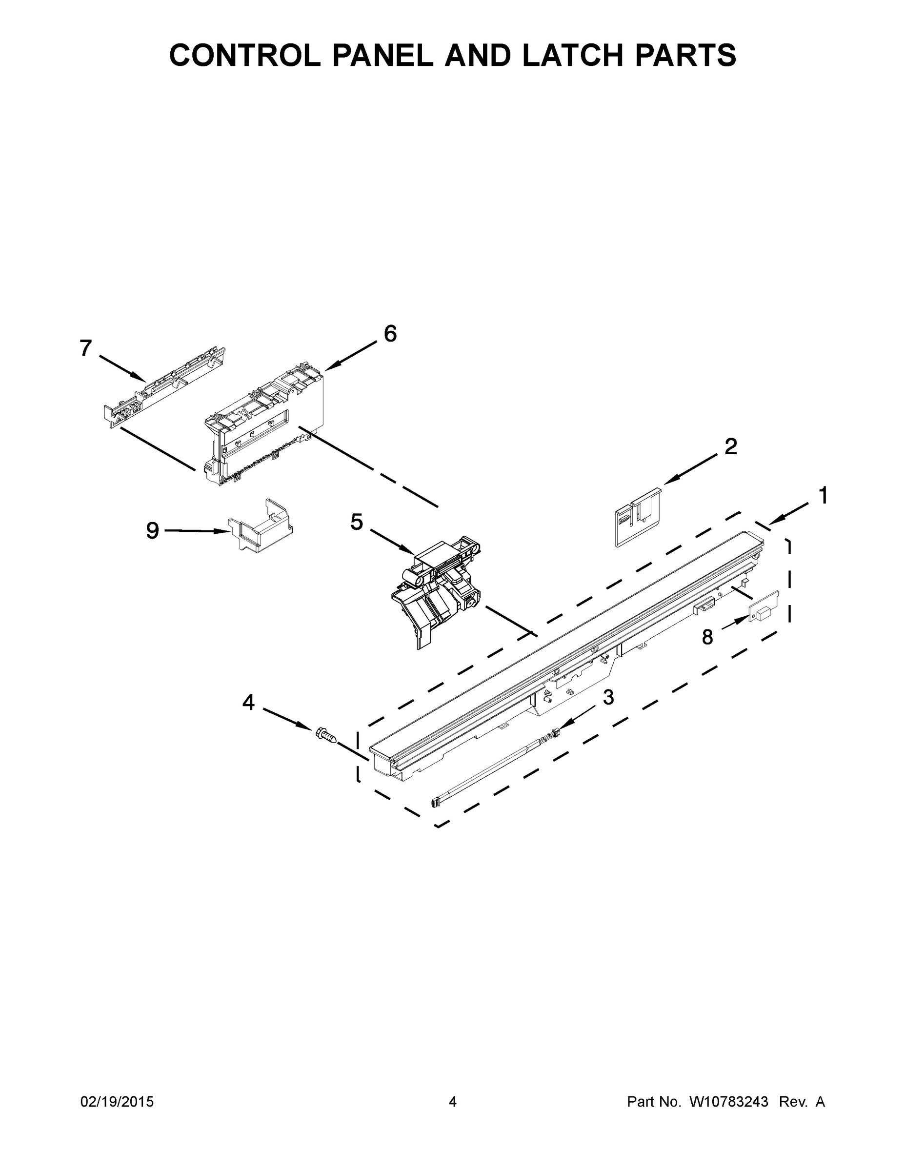 03 - CONTROL PANEL AND LATCH PARTS
